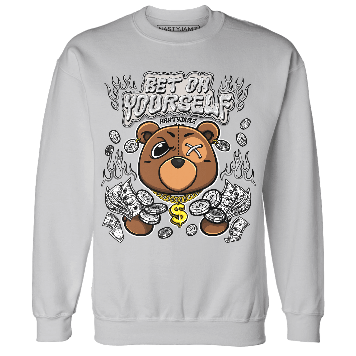 Retro High OG Black White 1s Sweatshirt Match Bet On Yourself BER - NastyJamz