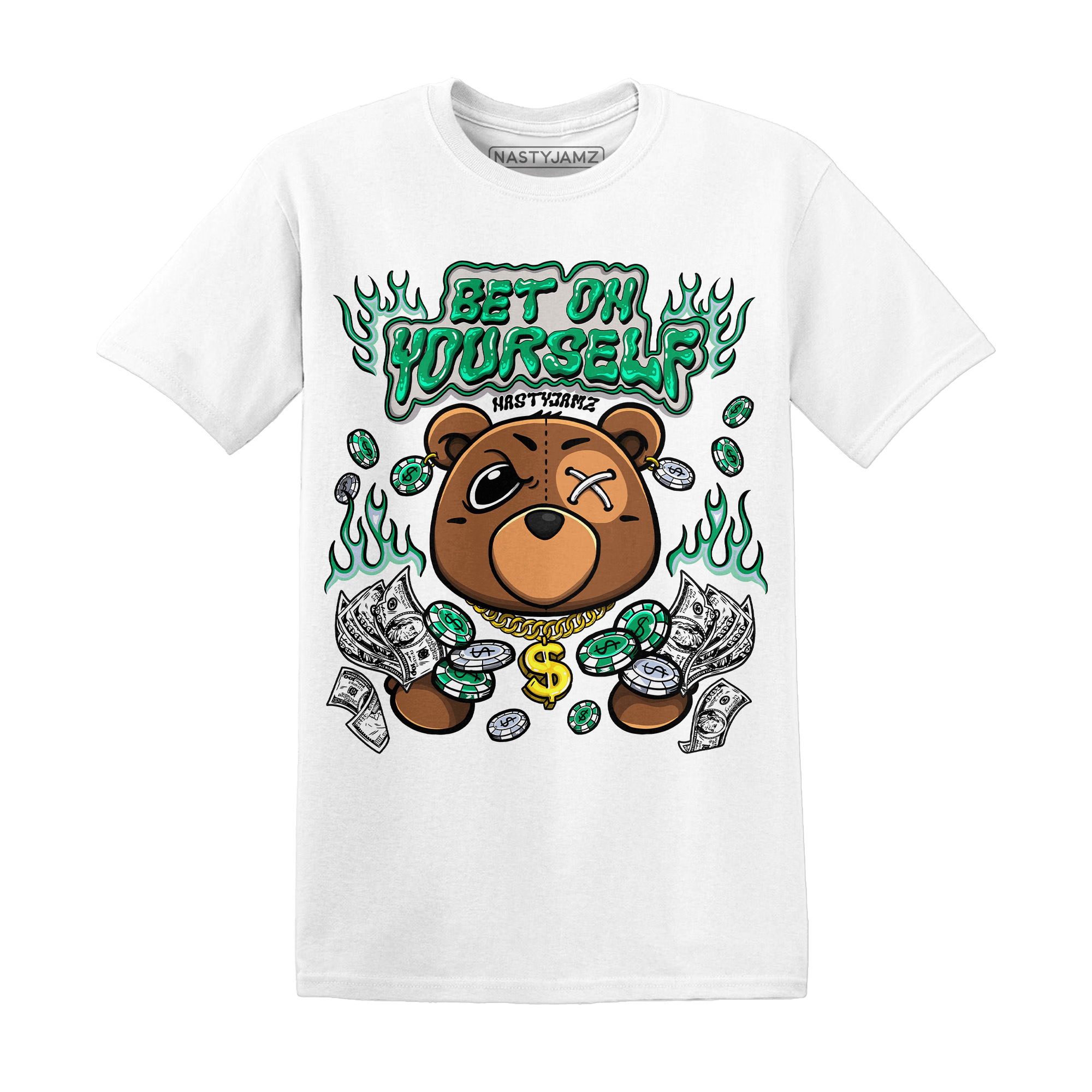 Lucky Green 5s T Shirt Match Bet On Yourself BER - NastyJamz