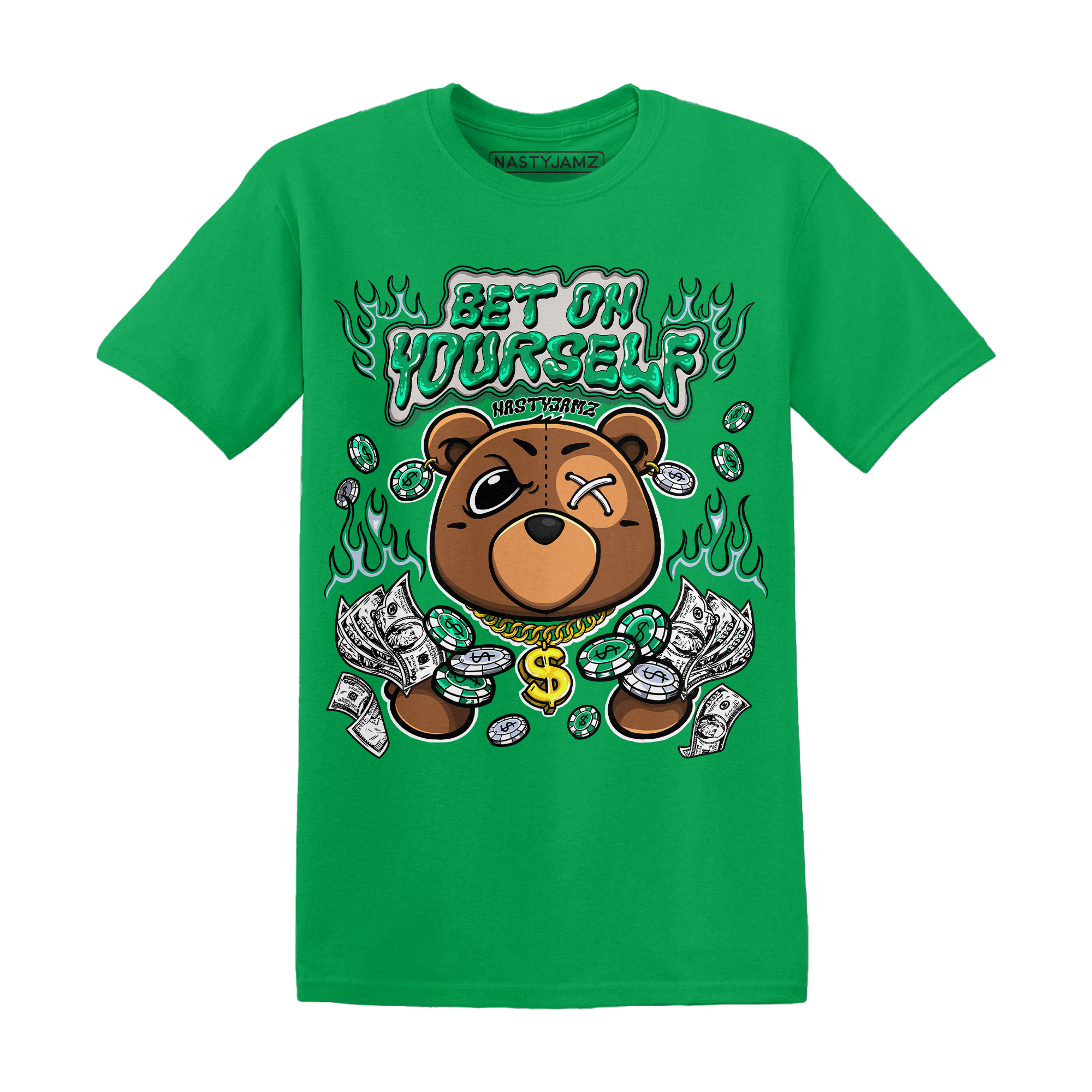 Lucky Green 5s T Shirt Match Bet On Yourself BER - NastyJamz