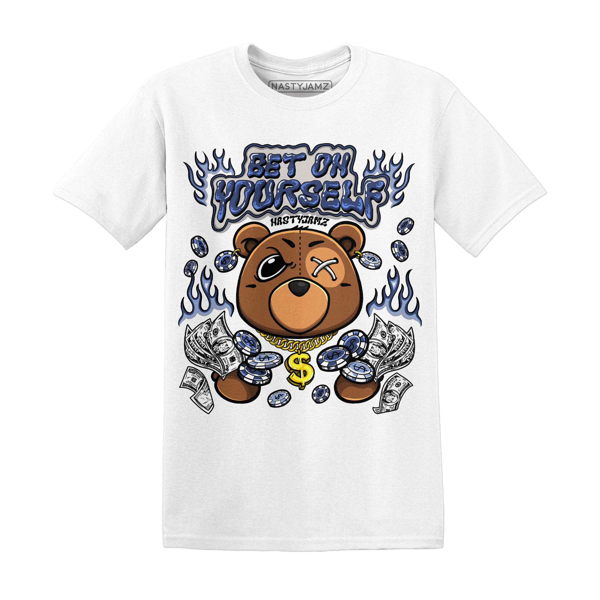 Midnight Navy 5s T Shirt Match Bet On Yourself BER - NastyJamz