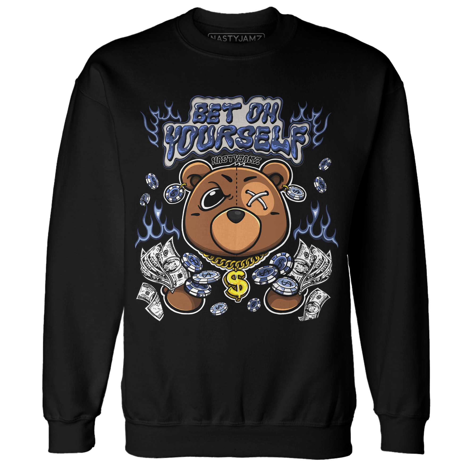 Midnight Navy 5s Sweatshirt Match Bet On Yourself BER - NastyJamz