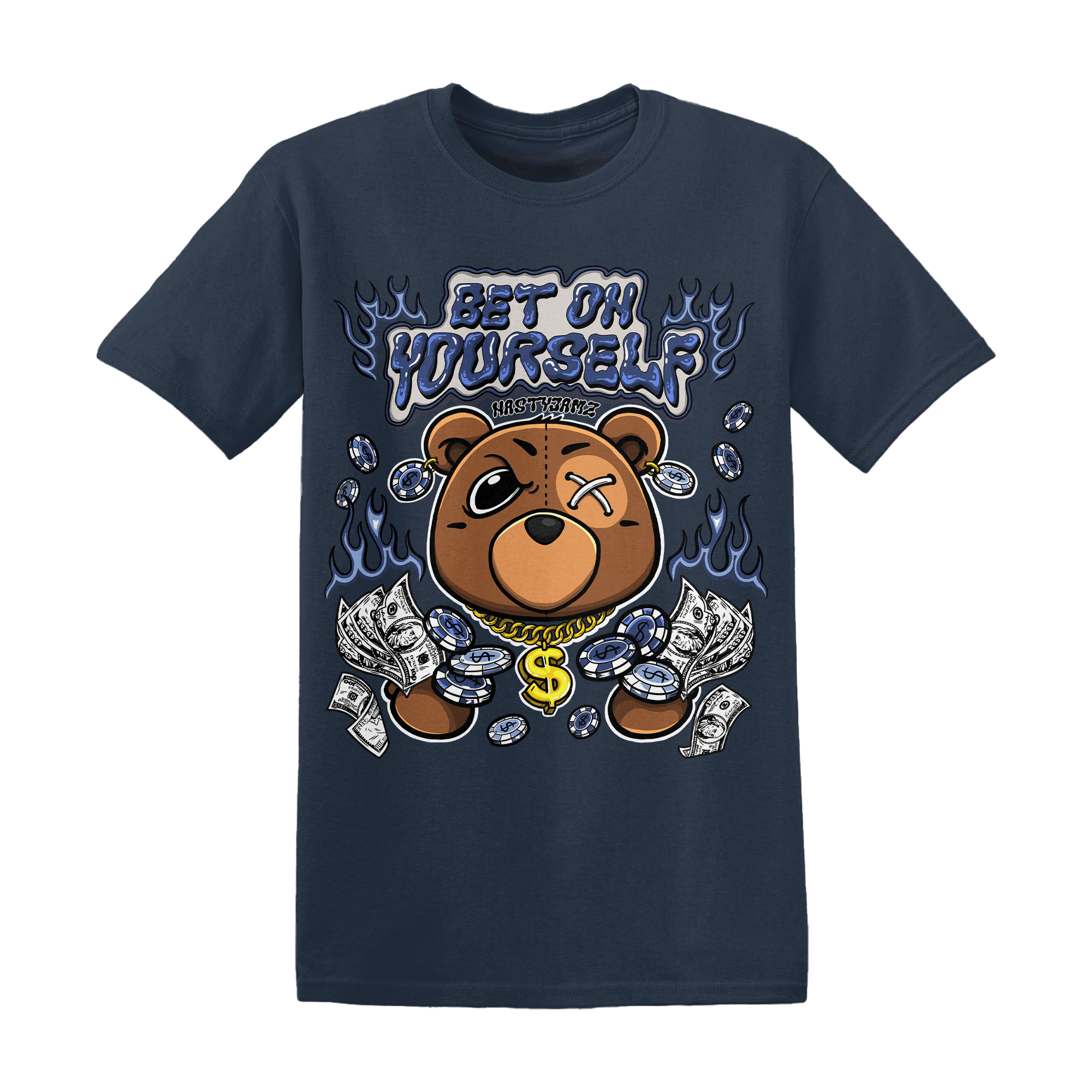 Midnight Navy 5s T Shirt Match Bet On Yourself BER - NastyJamz