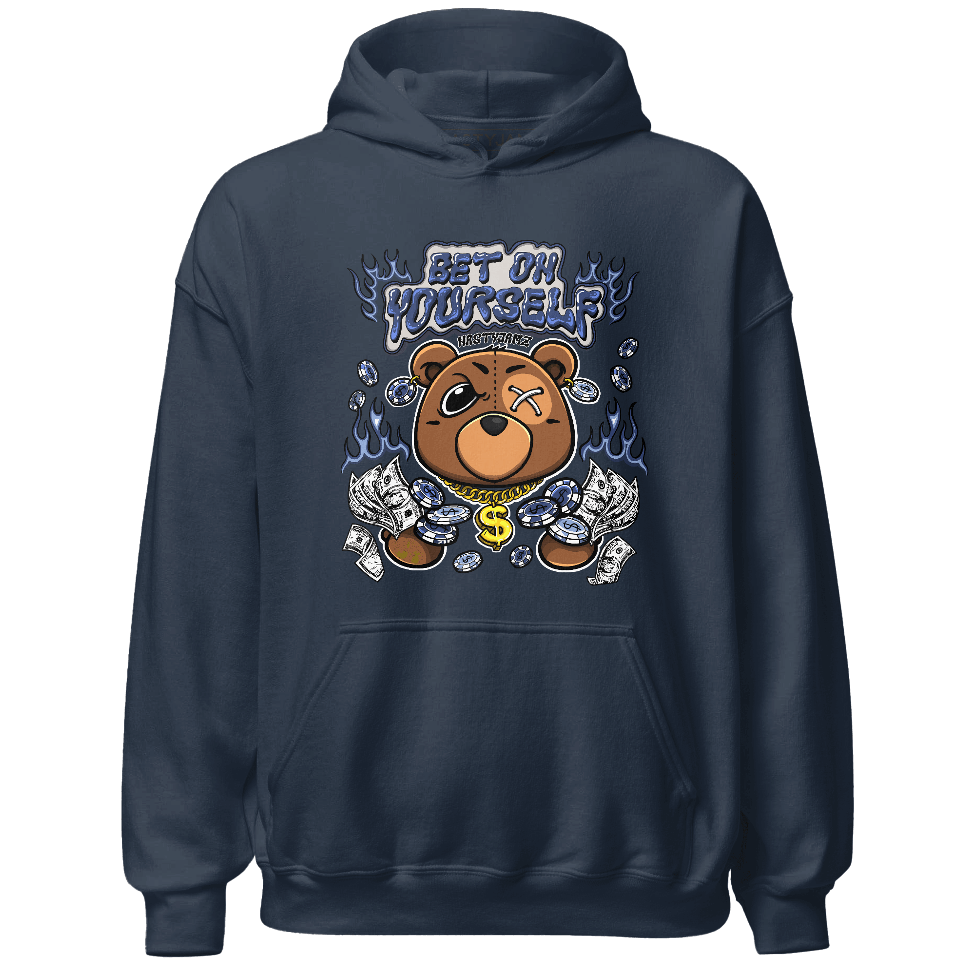 Midnight Navy 5s Hoodie Match Bet On Yourself BER - NastyJamz