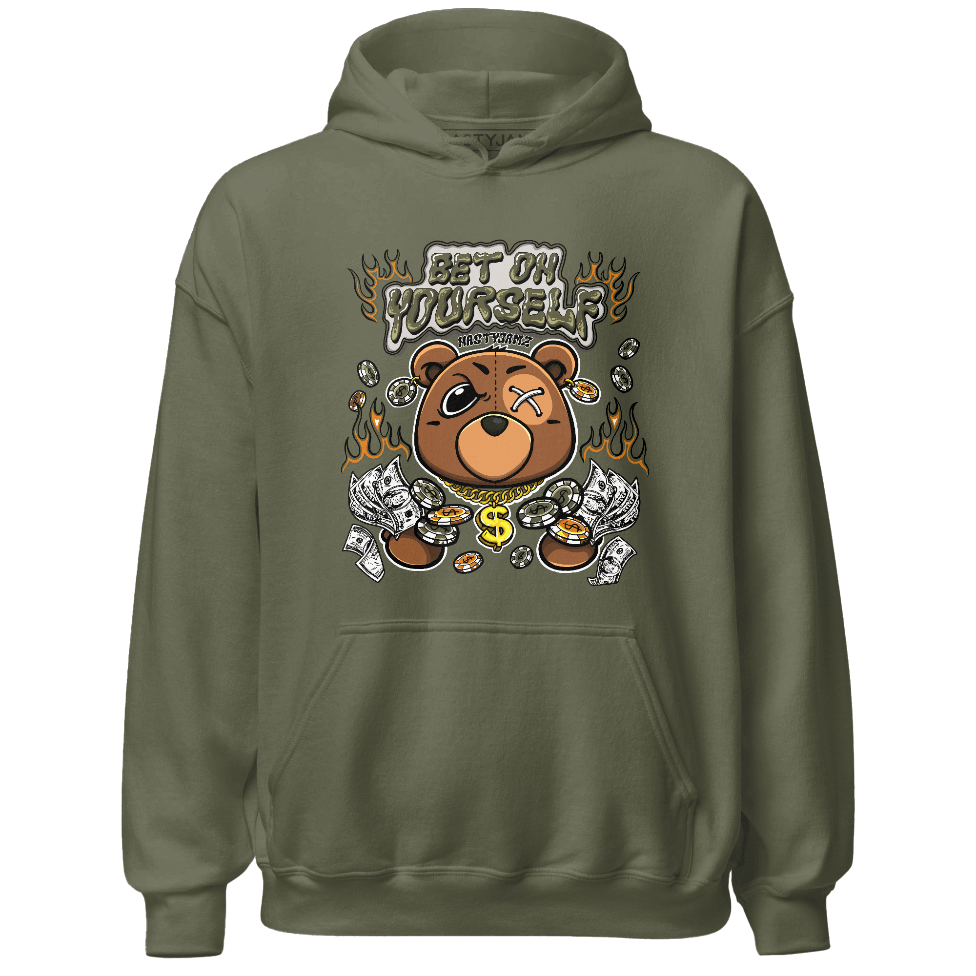 Olive 5s Hoodie Match Bet On Yourself BER - NastyJamz