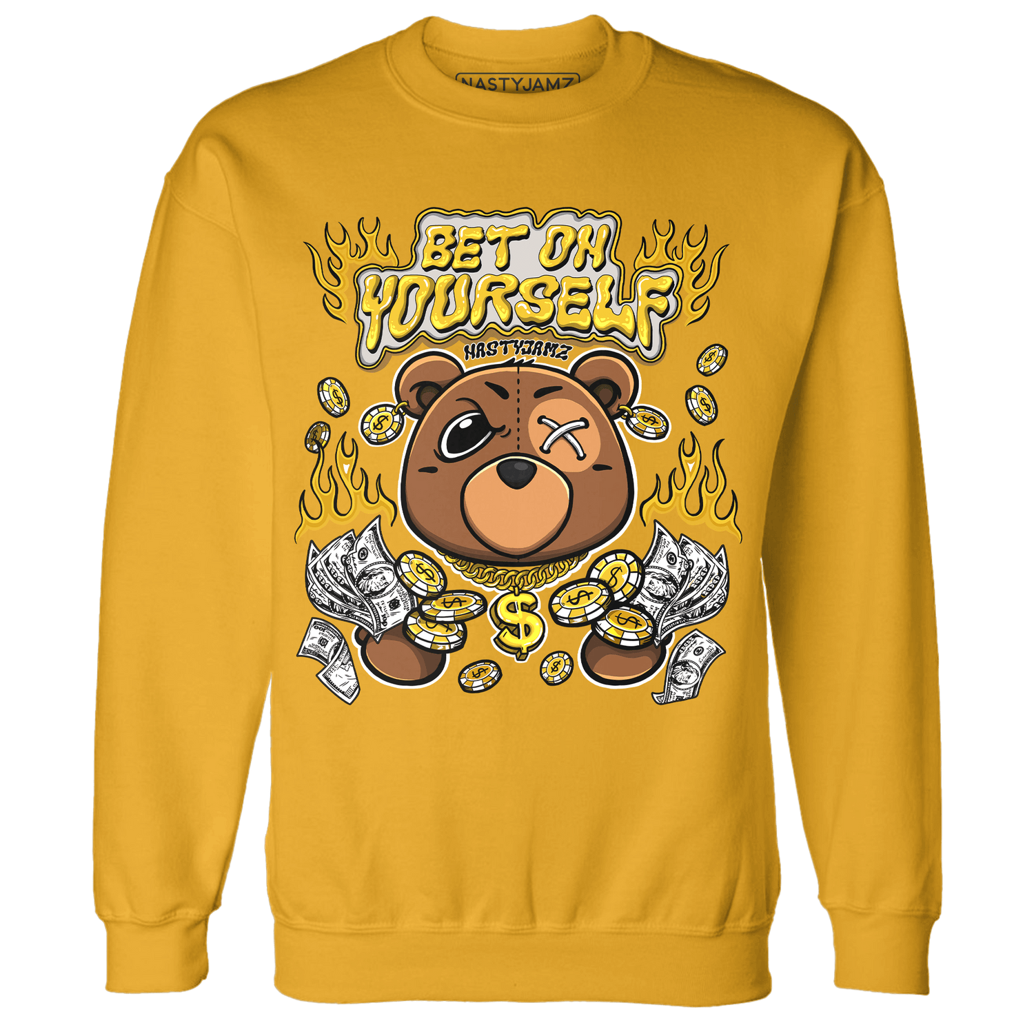 Yellow Ochre 6s Sweatshirt Match Bet On Yourself BER - NastyJamz