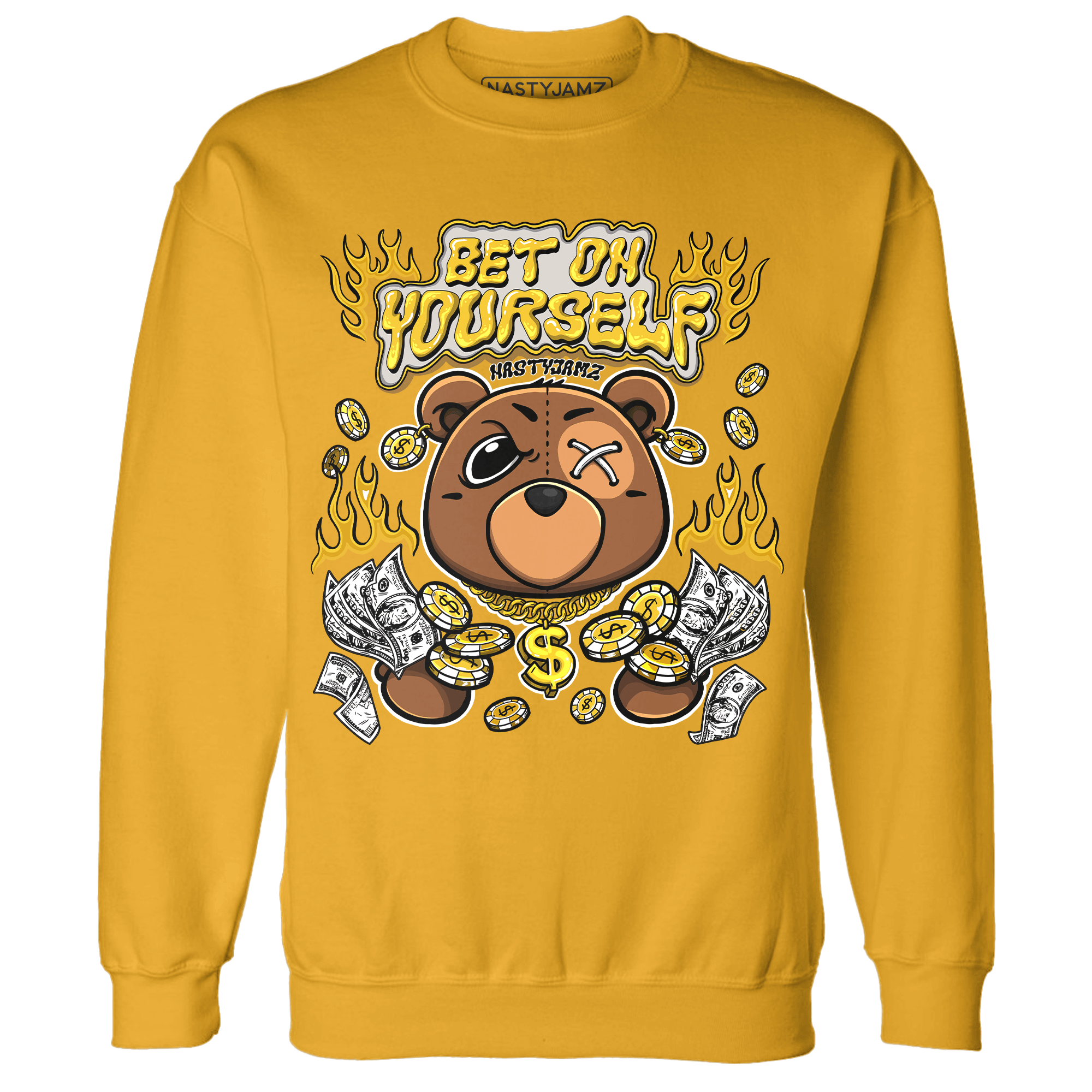 Yellow Ochre 6s Sweatshirt Match Bet On Yourself BER - NastyJamz