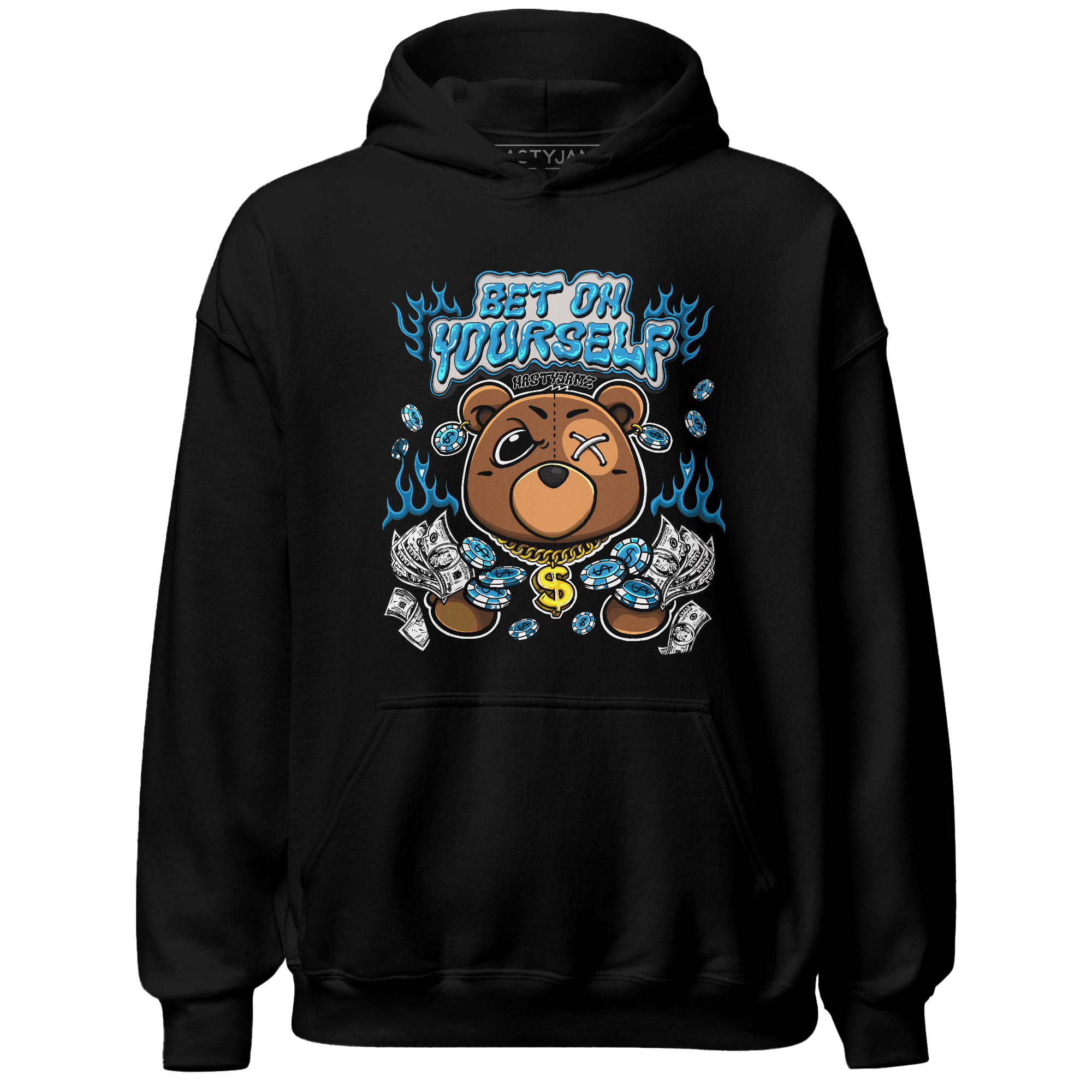 Powder Blue 9s Hoodie Match Bet On Yourself BER - NastyJamz