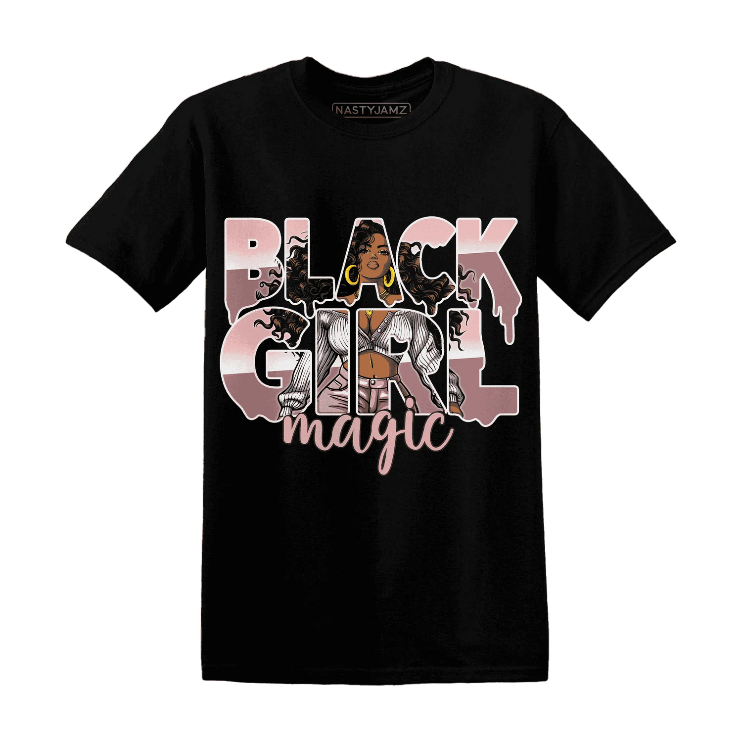 Low-Legend-Pink-11s-T-Shirt-Match-Black-Girl-Magic
