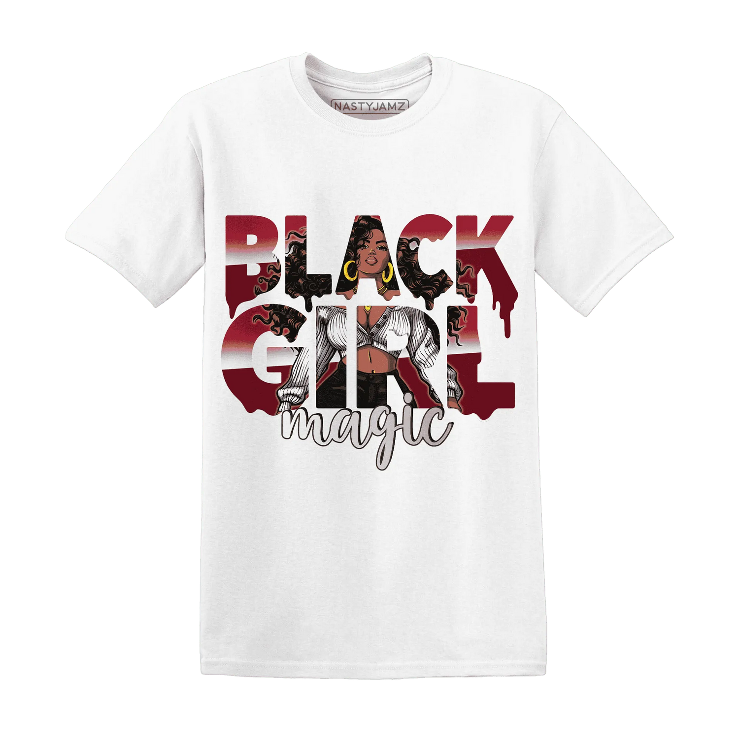 Retro-Red-Taxi-12s-T-Shirt-Match-Black-Girl-Magic