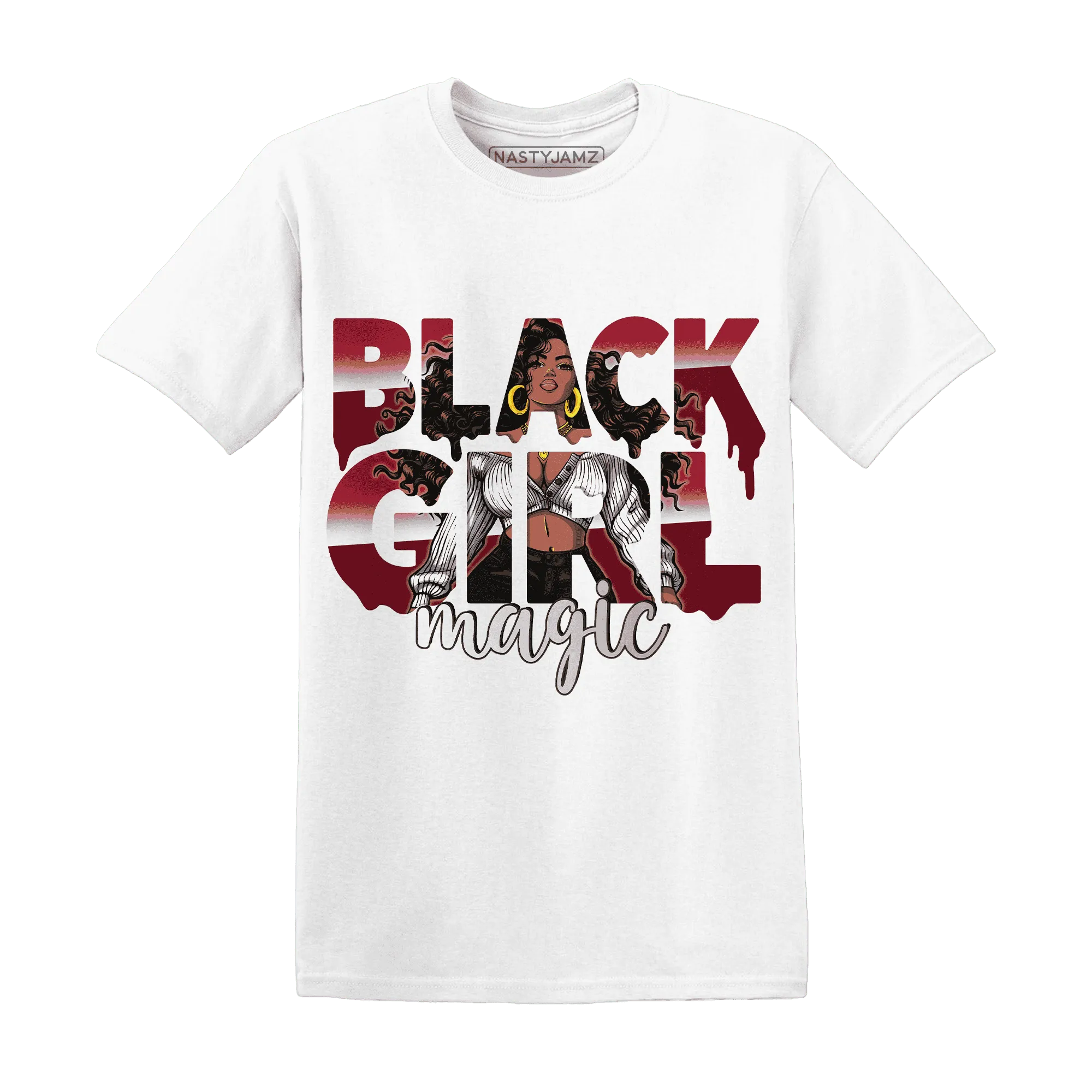 Retro-Red-Taxi-12s-T-Shirt-Match-Black-Girl-Magic