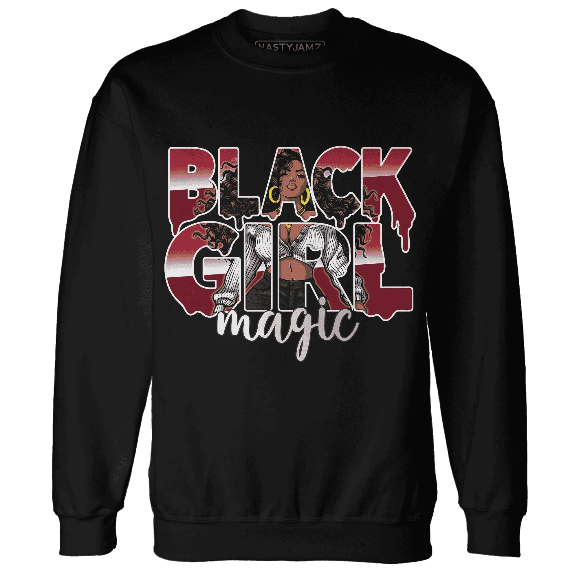 Retro-Red-Taxi-12s-Sweatshirt-Match-Black-Girl-Magic