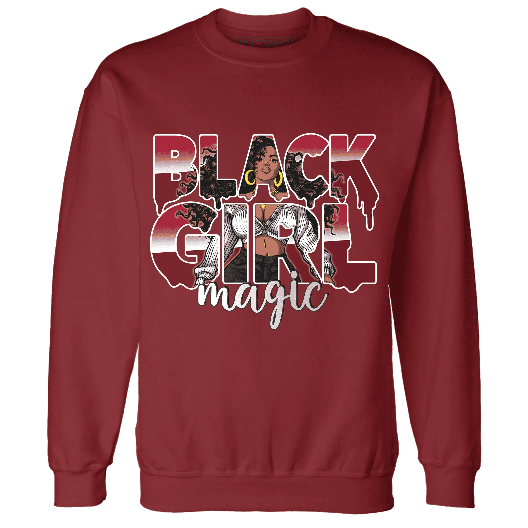 Retro-Red-Taxi-12s-Sweatshirt-Match-Black-Girl-Magic