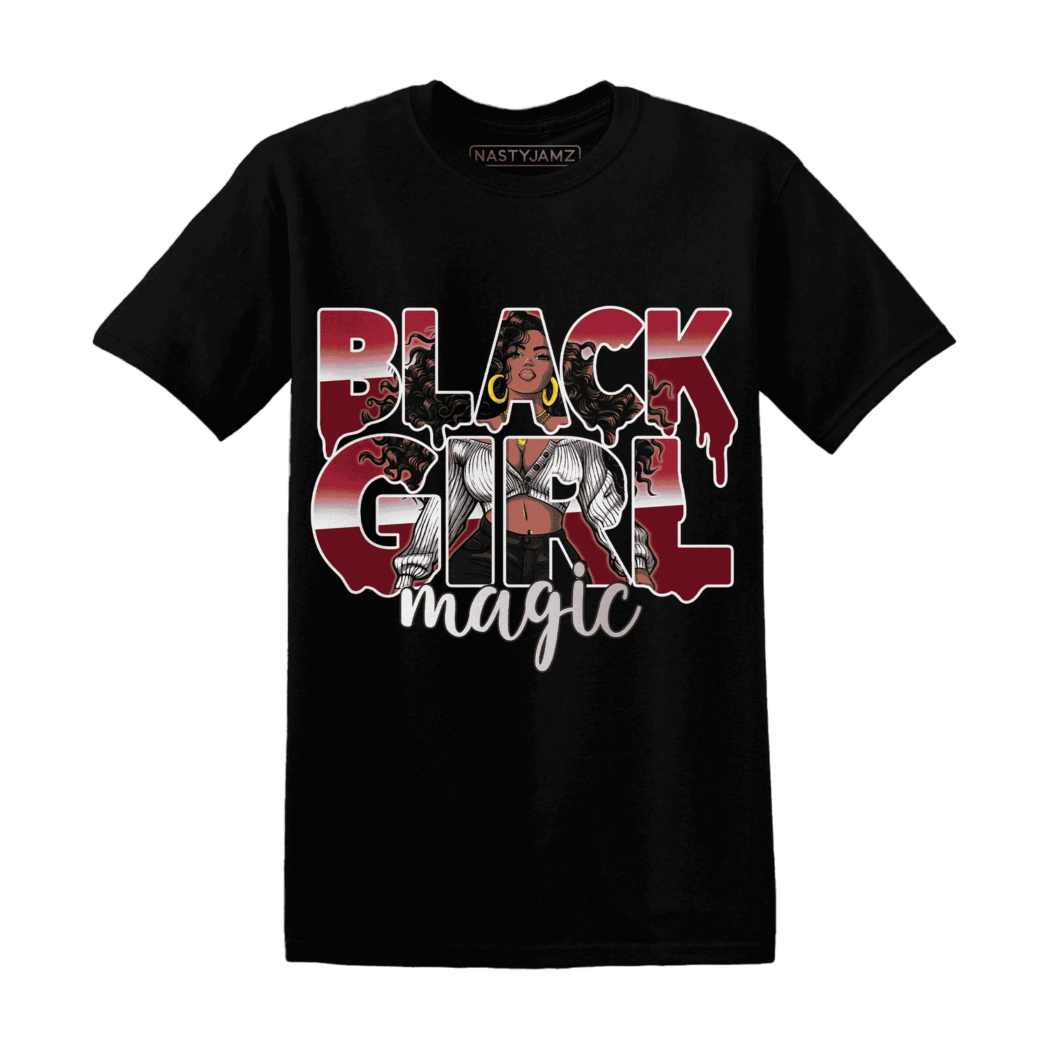 Retro-Red-Taxi-12s-T-Shirt-Match-Black-Girl-Magic