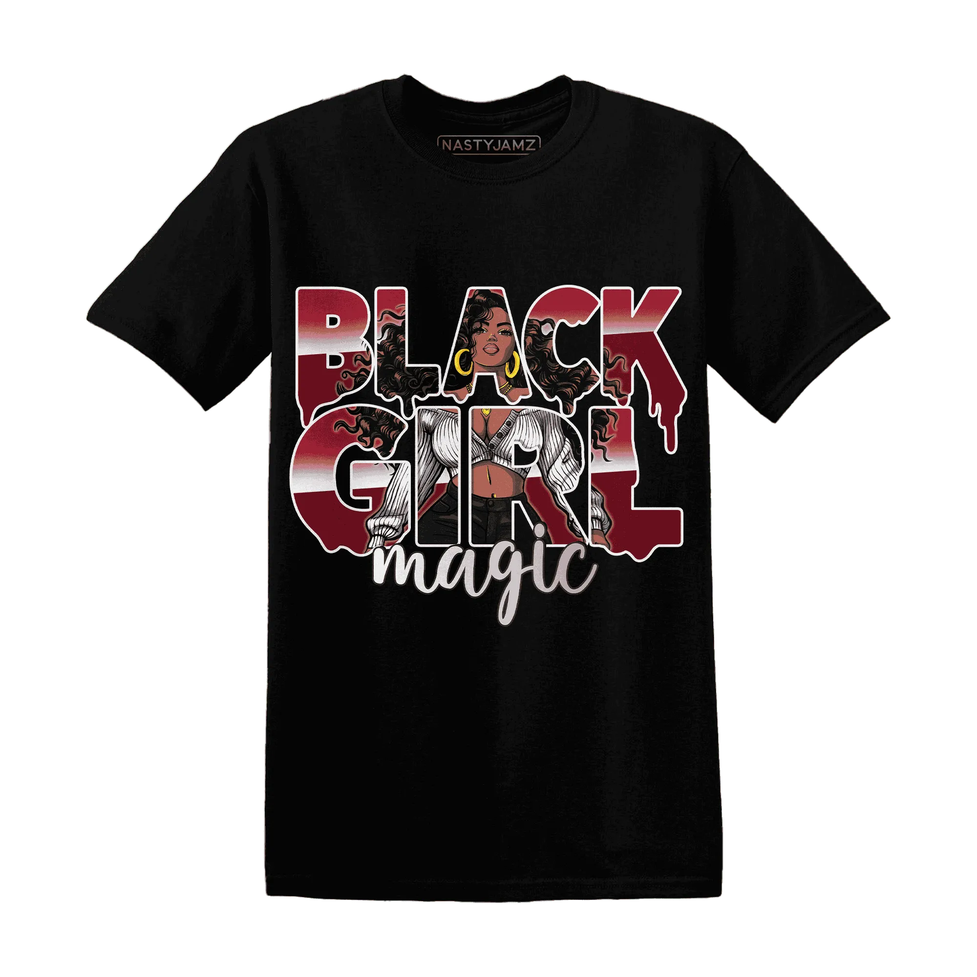 Retro-Red-Taxi-12s-T-Shirt-Match-Black-Girl-Magic