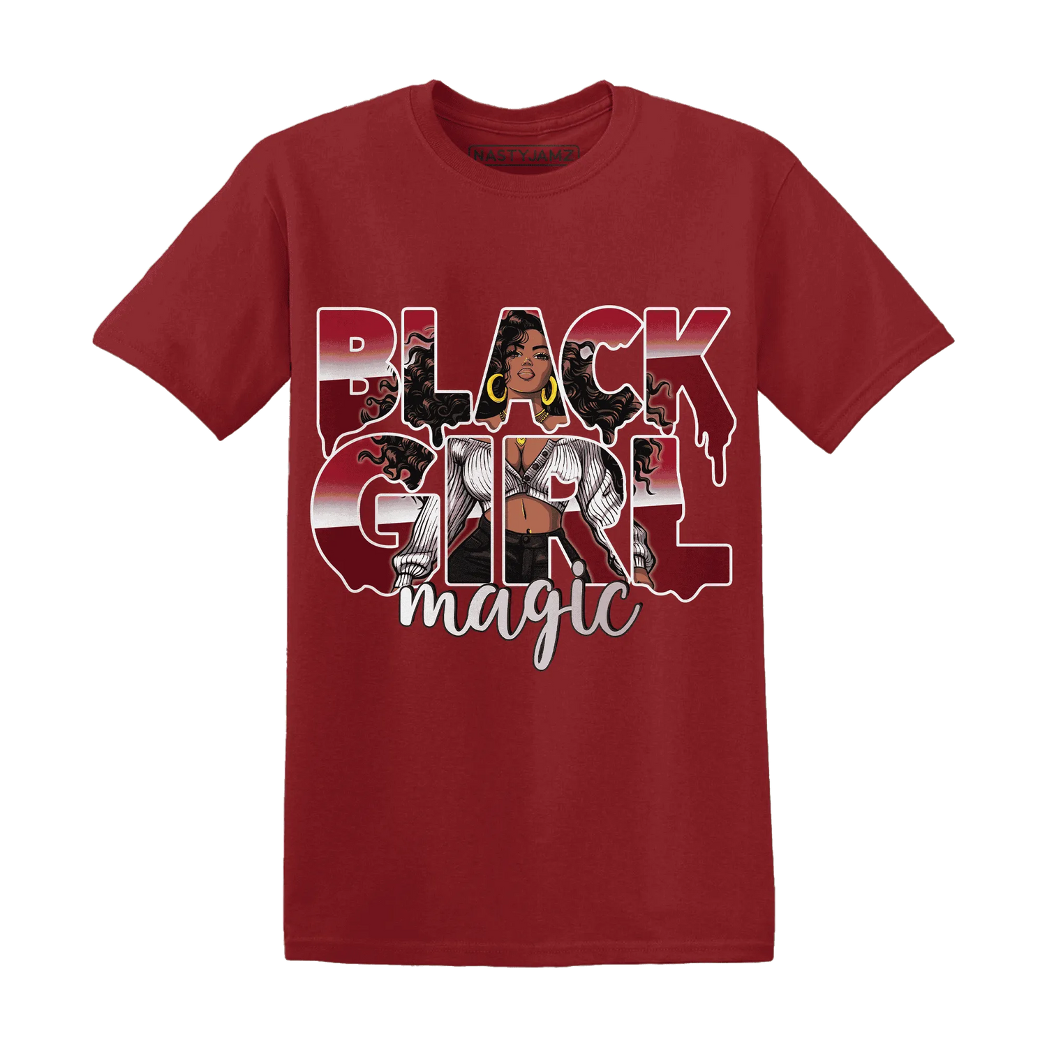 Retro-Red-Taxi-12s-T-Shirt-Match-Black-Girl-Magic