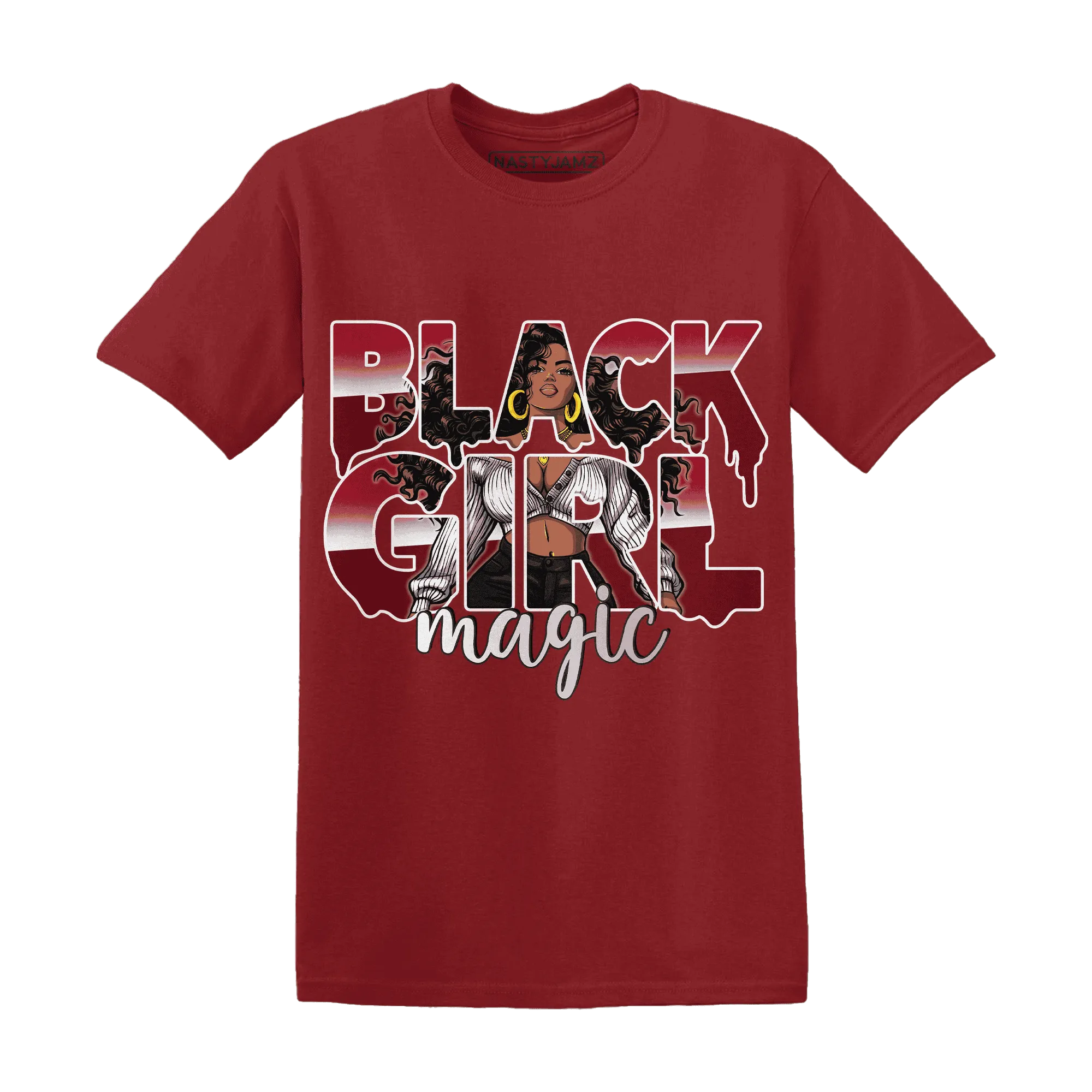 Retro-Red-Taxi-12s-T-Shirt-Match-Black-Girl-Magic
