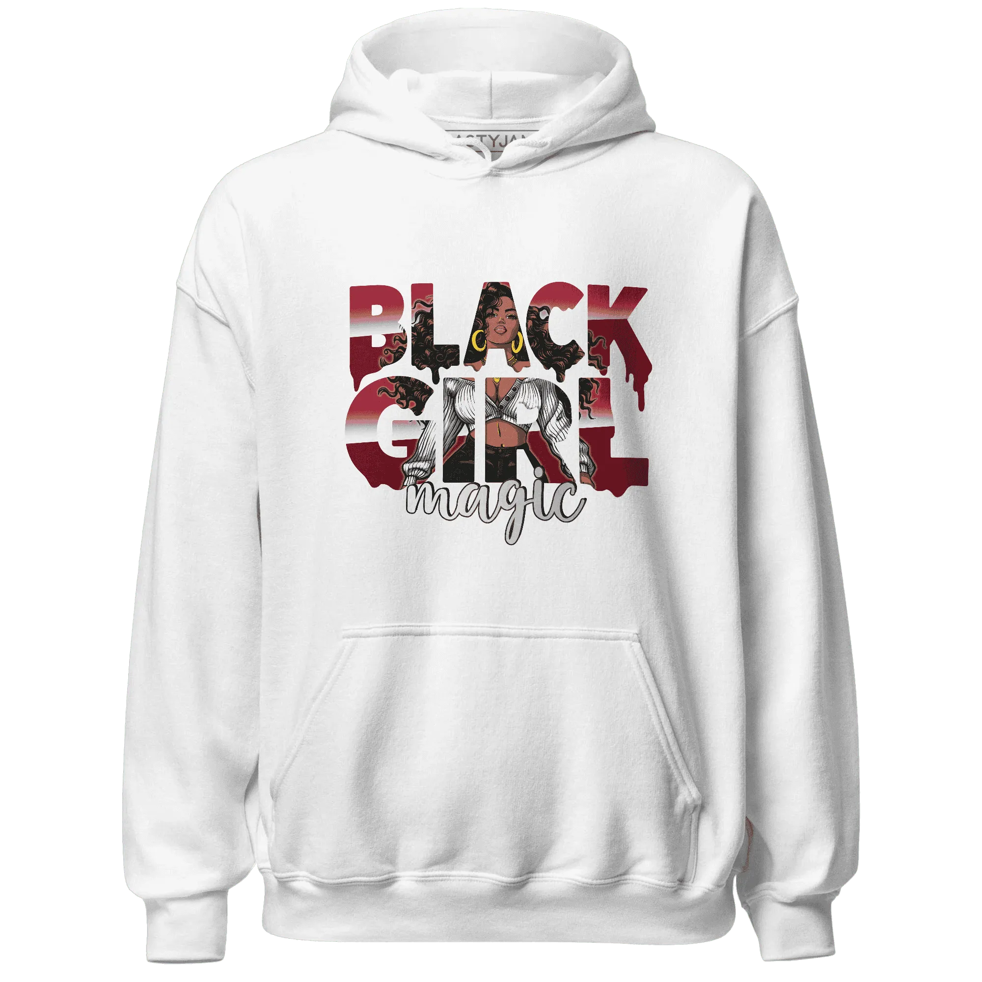 Retro-Red-Taxi-12s-Hoodie-Match-Black-Girl-Magic