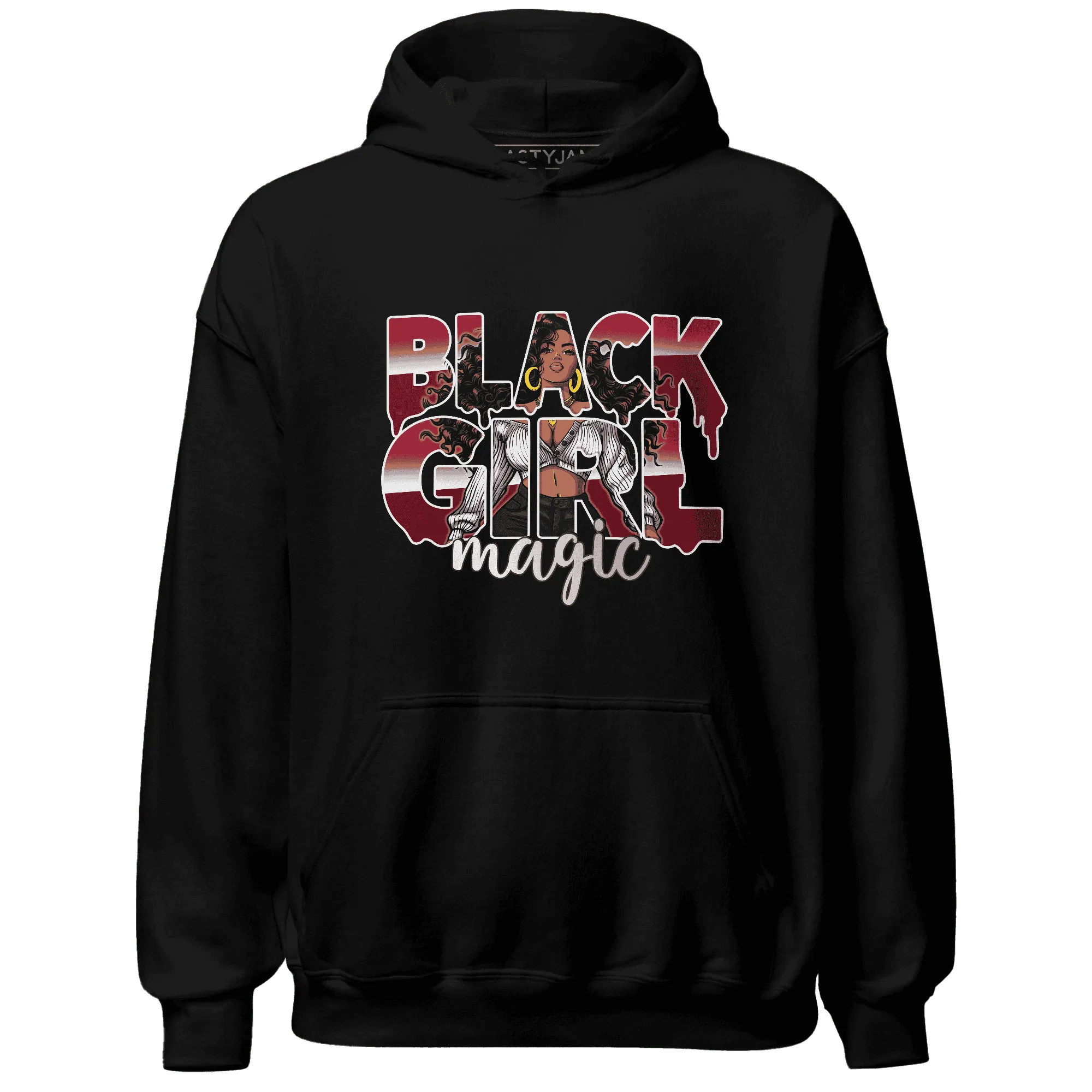 Retro-Red-Taxi-12s-Hoodie-Match-Black-Girl-Magic