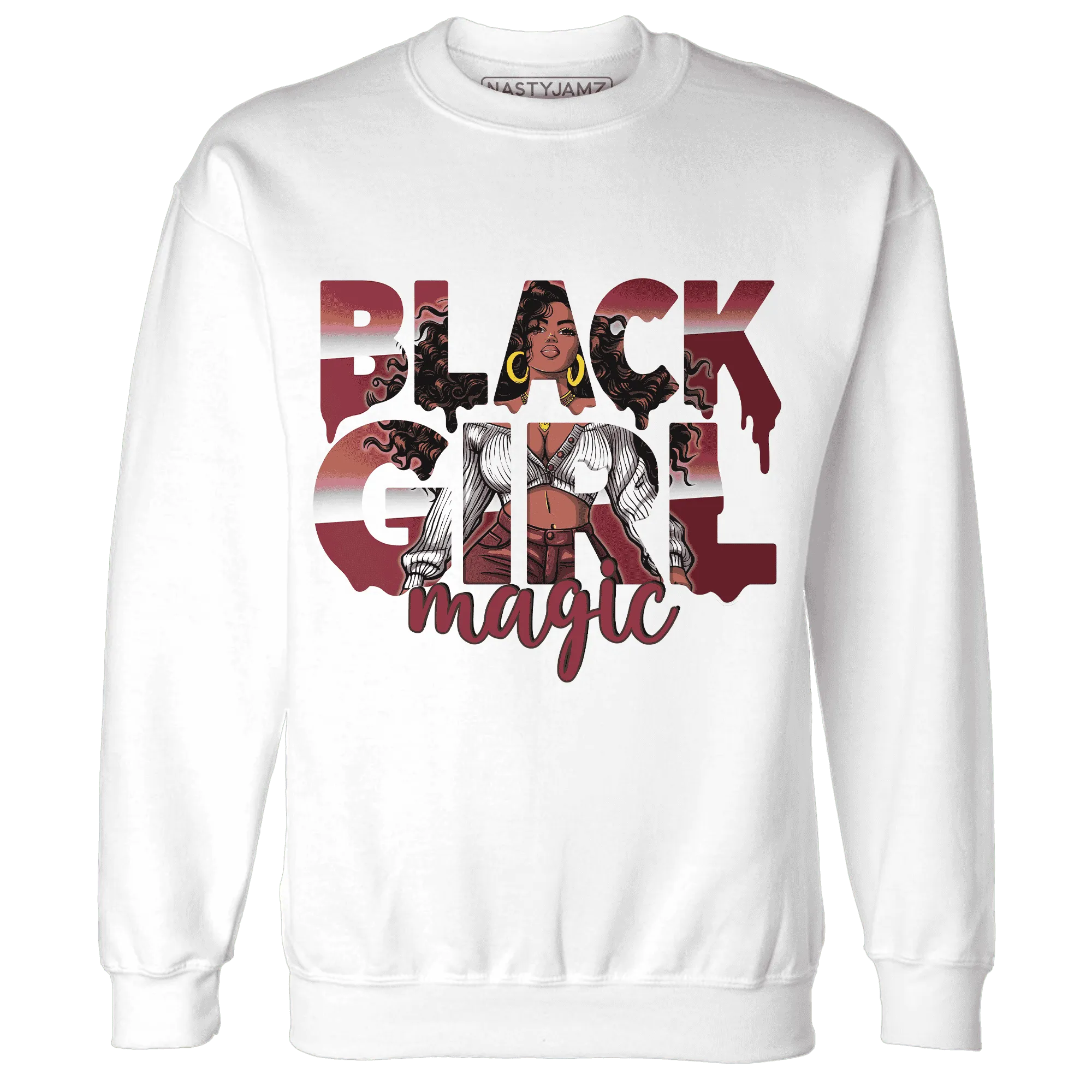 High-87-Metallic-Burgundy-1s-Sweatshirt-Match-Black-Girl-Magic