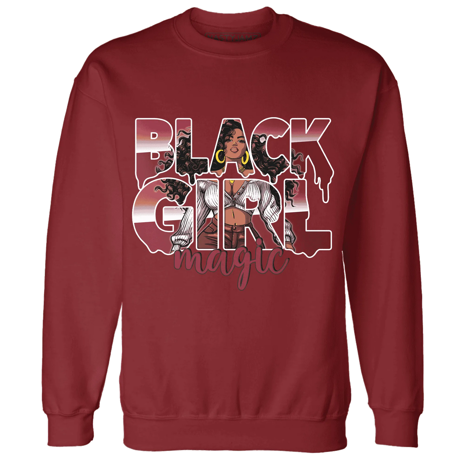 High-87-Metallic-Burgundy-1s-Sweatshirt-Match-Black-Girl-Magic