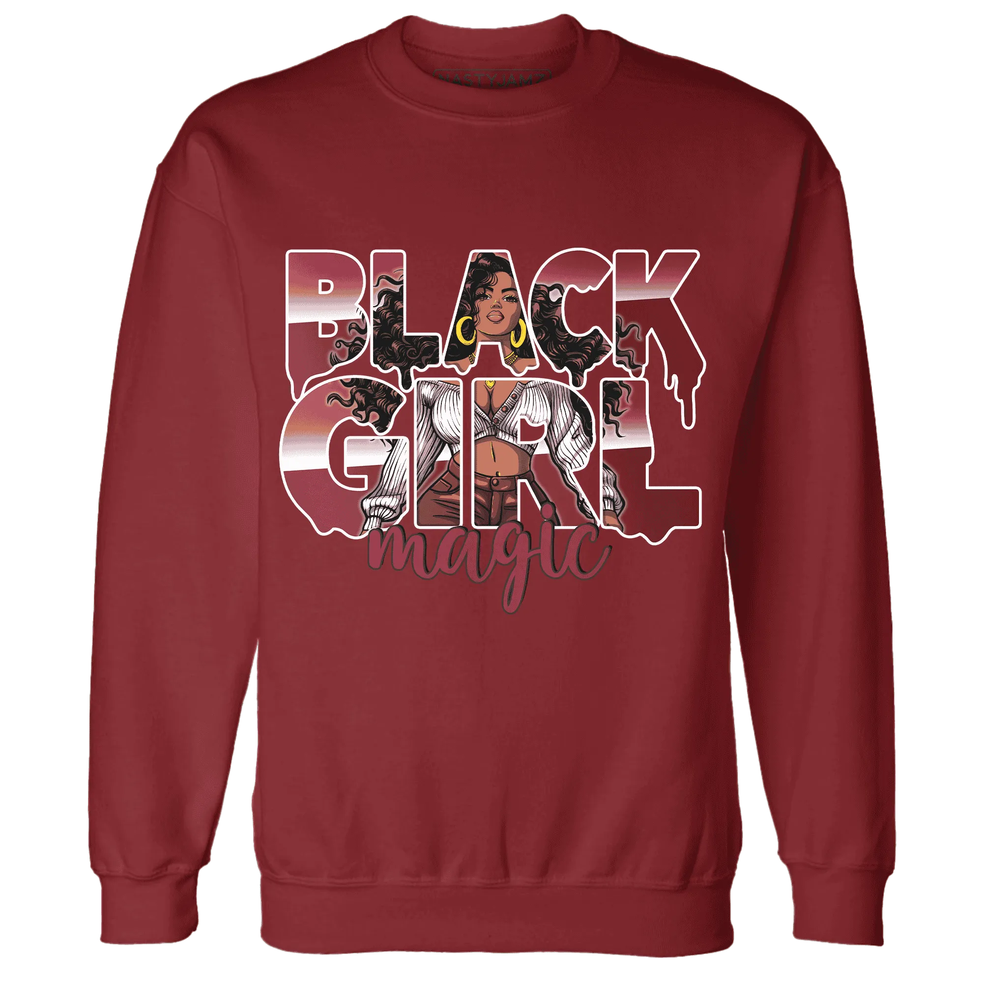 High-87-Metallic-Burgundy-1s-Sweatshirt-Match-Black-Girl-Magic