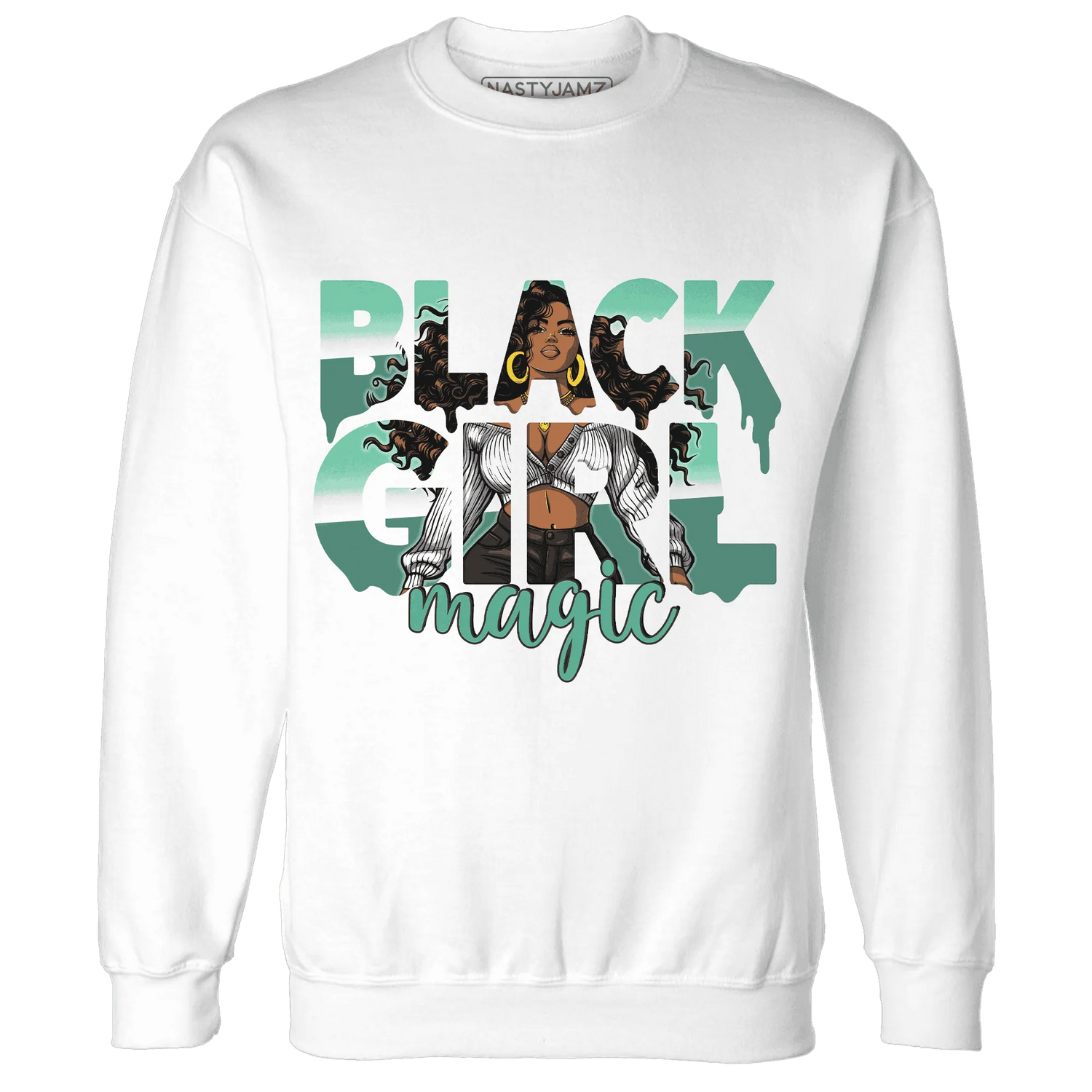 High-OG-Green-Glow-1s-Sweatshirt-Match-Black-Girl-Magic
