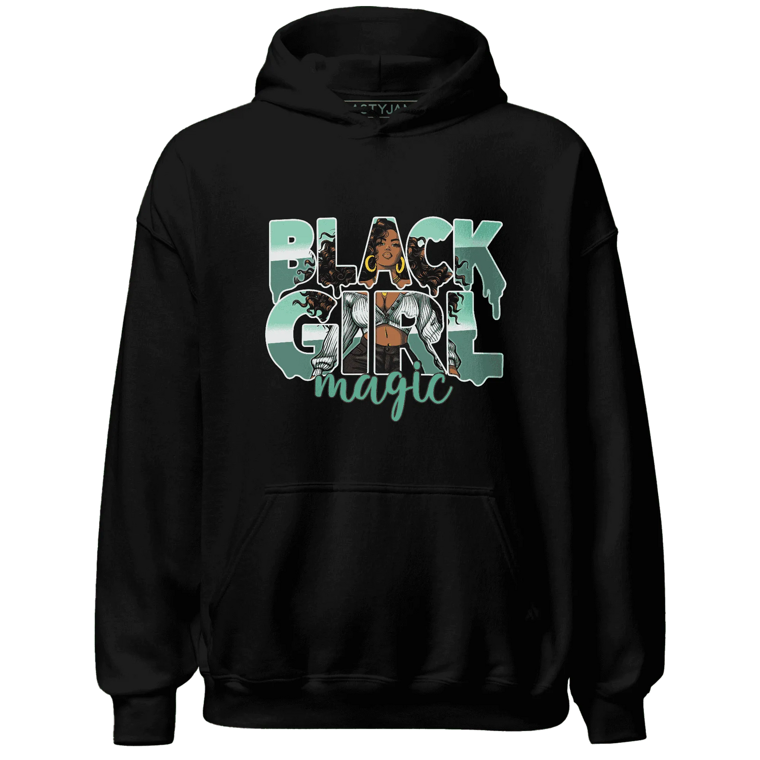 High-OG-Green-Glow-1s-Hoodie-Match-Black-Girl-Magic