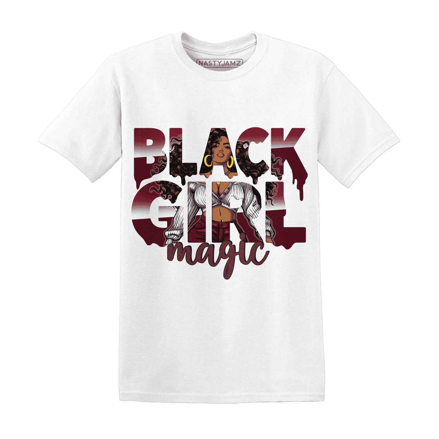 High-White-Team-Red-1s-T-Shirt-Match-Black-Girl-Magic