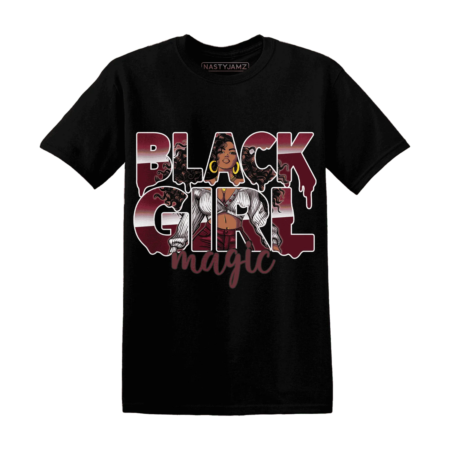 High-White-Team-Red-1s-T-Shirt-Match-Black-Girl-Magic
