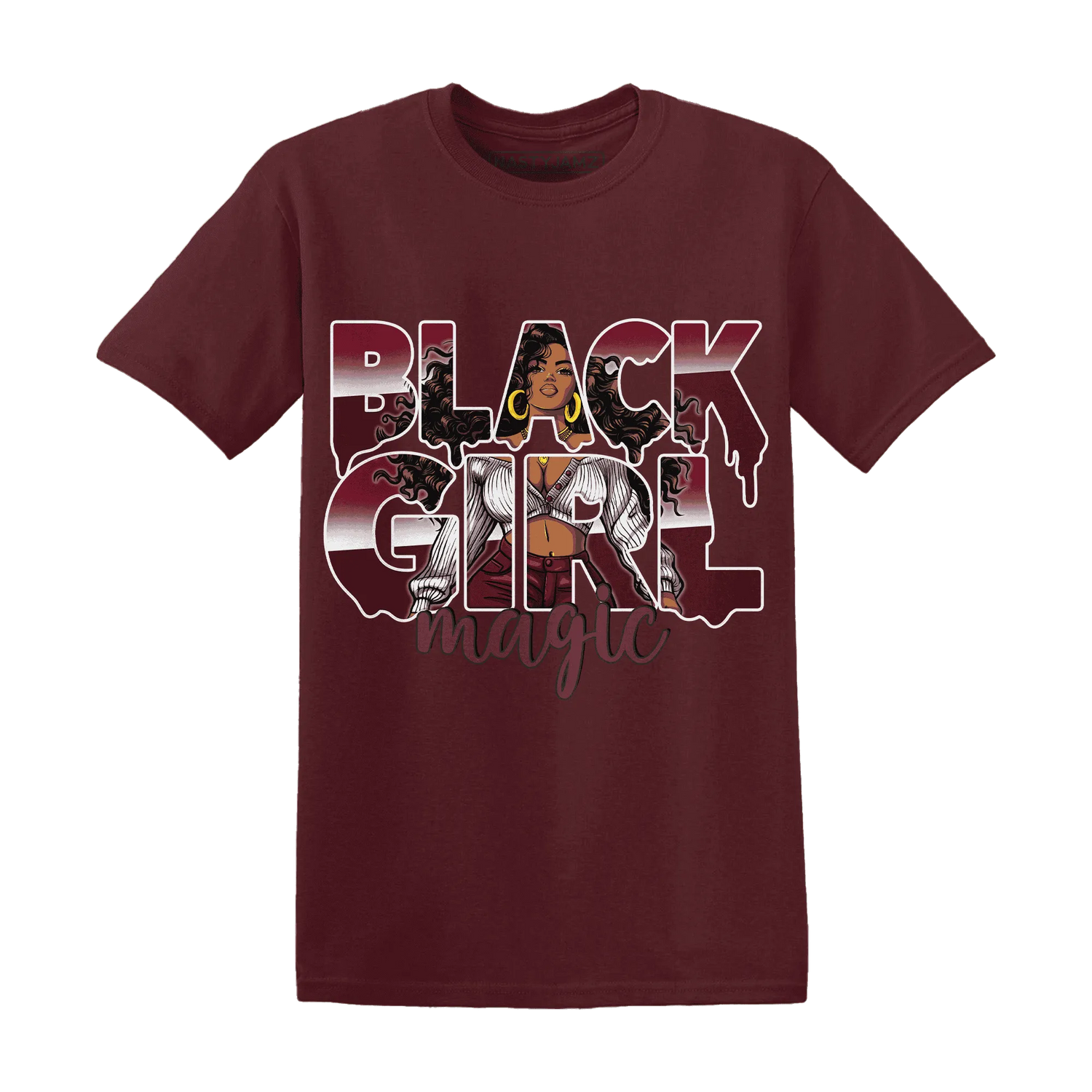 High-White-Team-Red-1s-T-Shirt-Match-Black-Girl-Magic