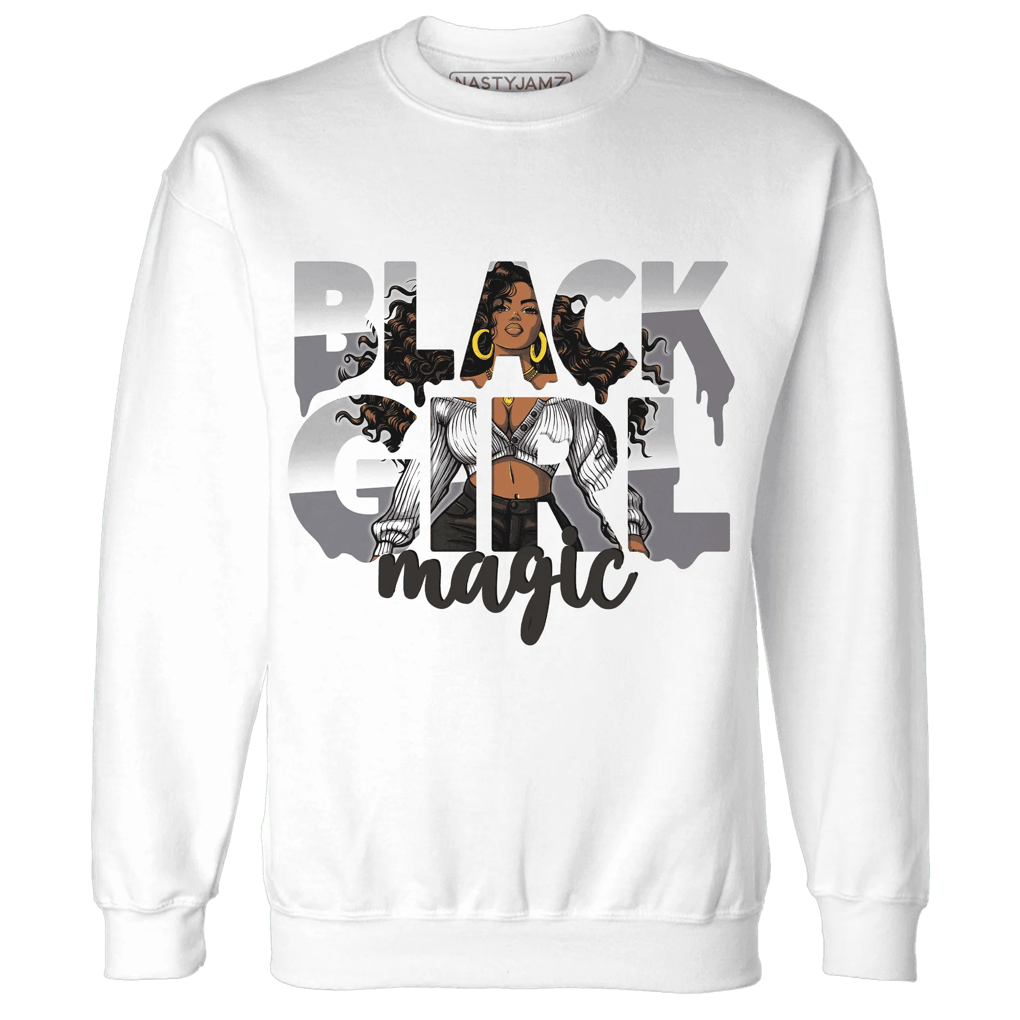 Wolf-Grey-1s-Sweatshirt-Match-Black-Girl-Magic