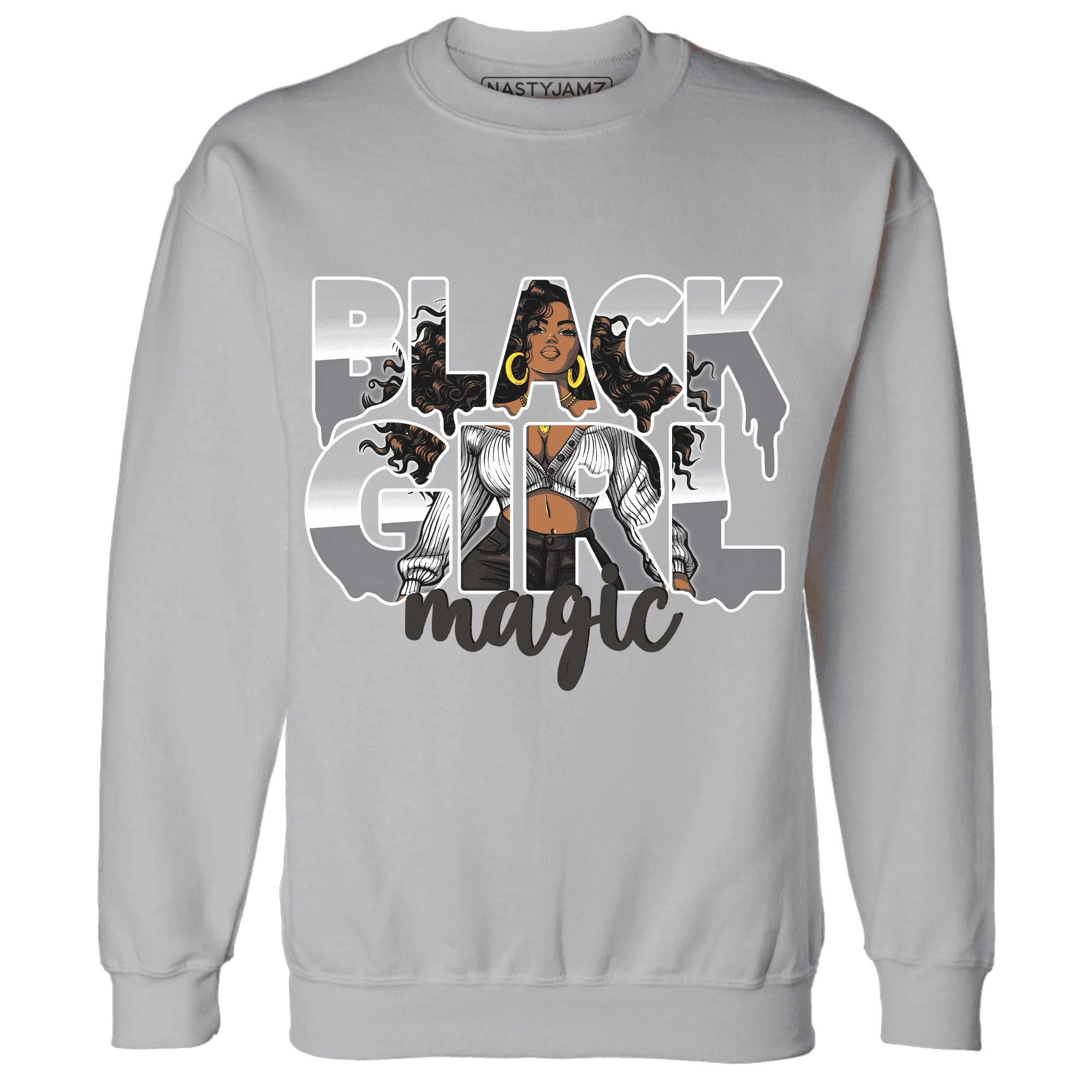 Wolf-Grey-1s-Sweatshirt-Match-Black-Girl-Magic