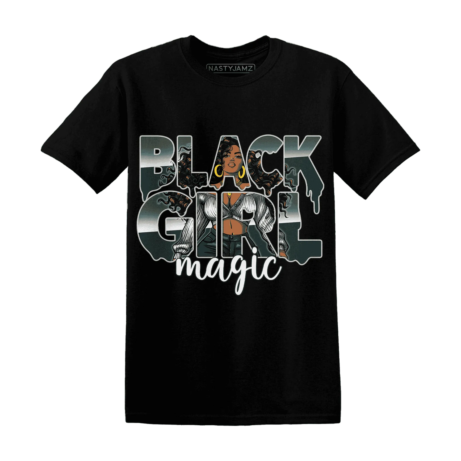 Oxidized-Green-4s-T-Shirt-Match-Black-Girl-Magic