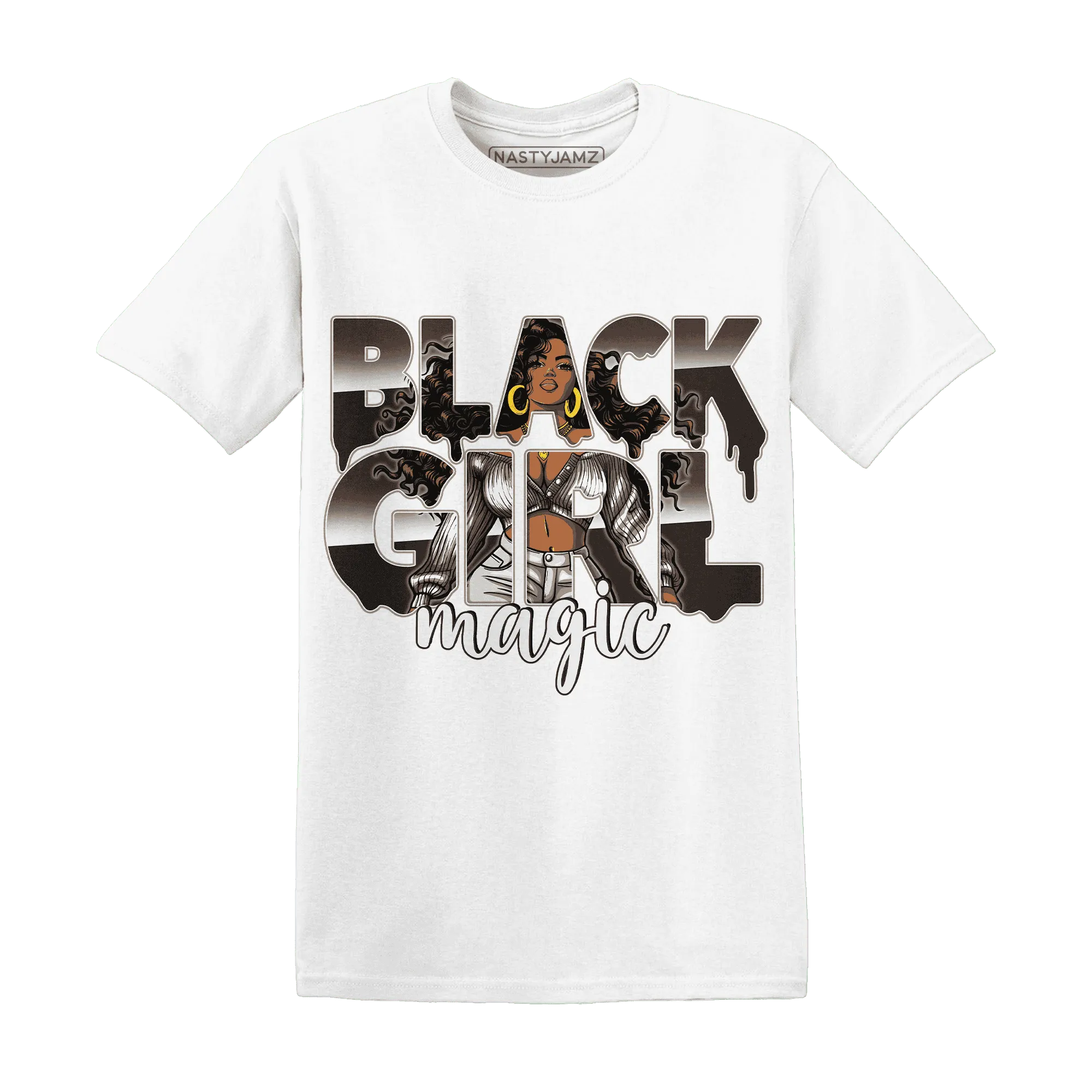 Dunk-Low-Baroque-Brown-T-Shirt-Match-Black-Girl-Magic