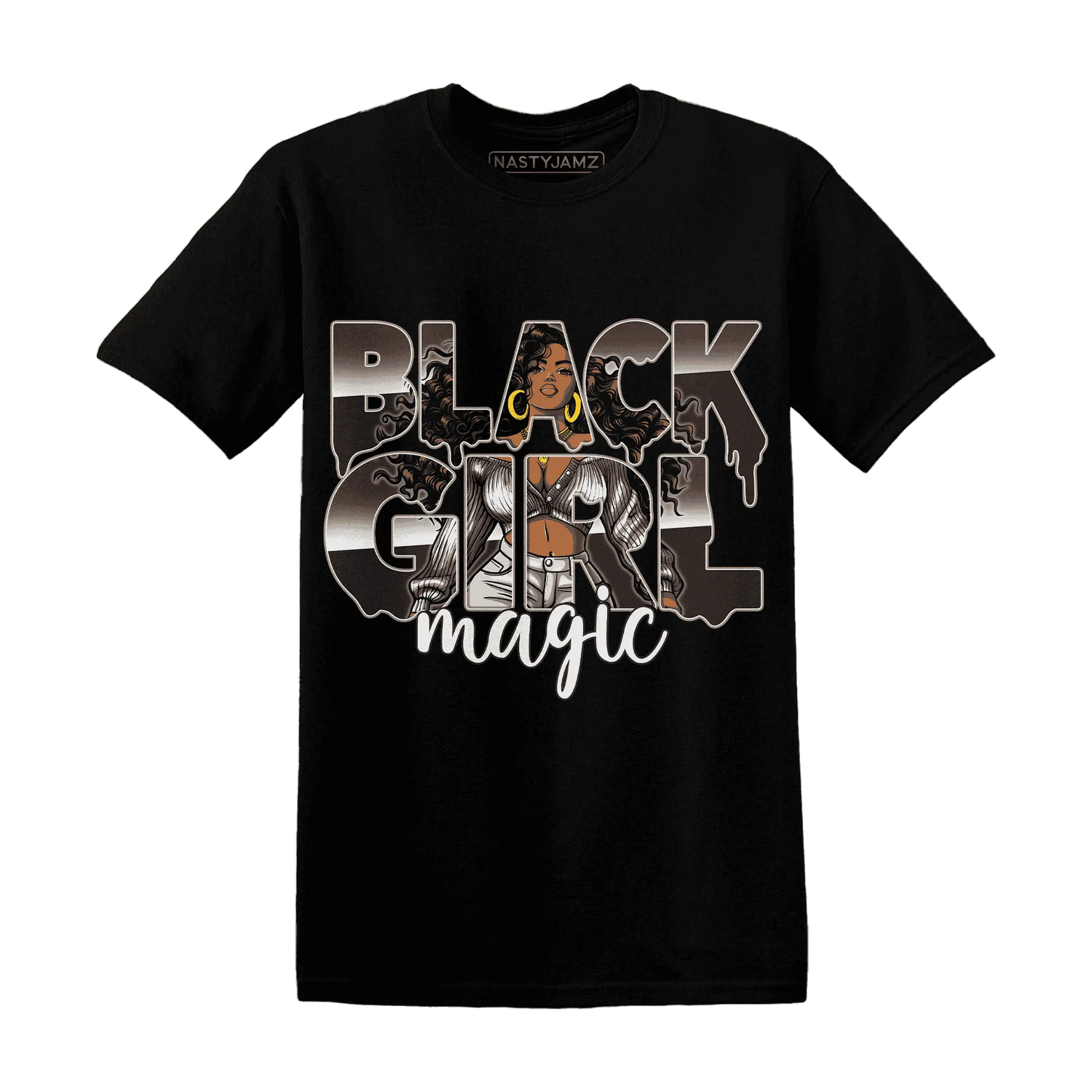 Dunk-Low-Baroque-Brown-T-Shirt-Match-Black-Girl-Magic