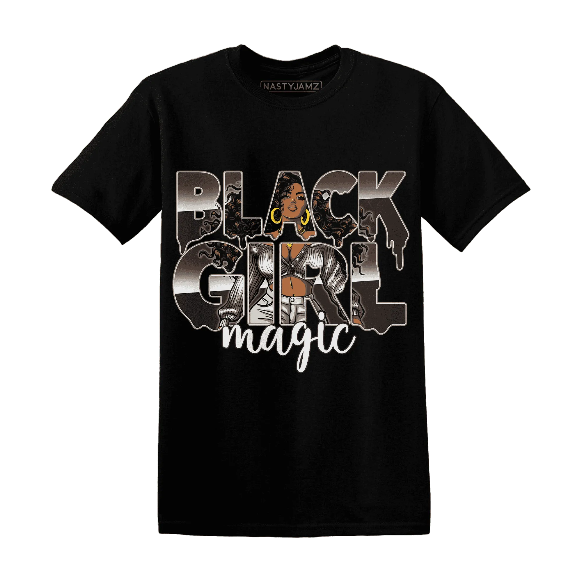 Dunk-Low-Baroque-Brown-T-Shirt-Match-Black-Girl-Magic