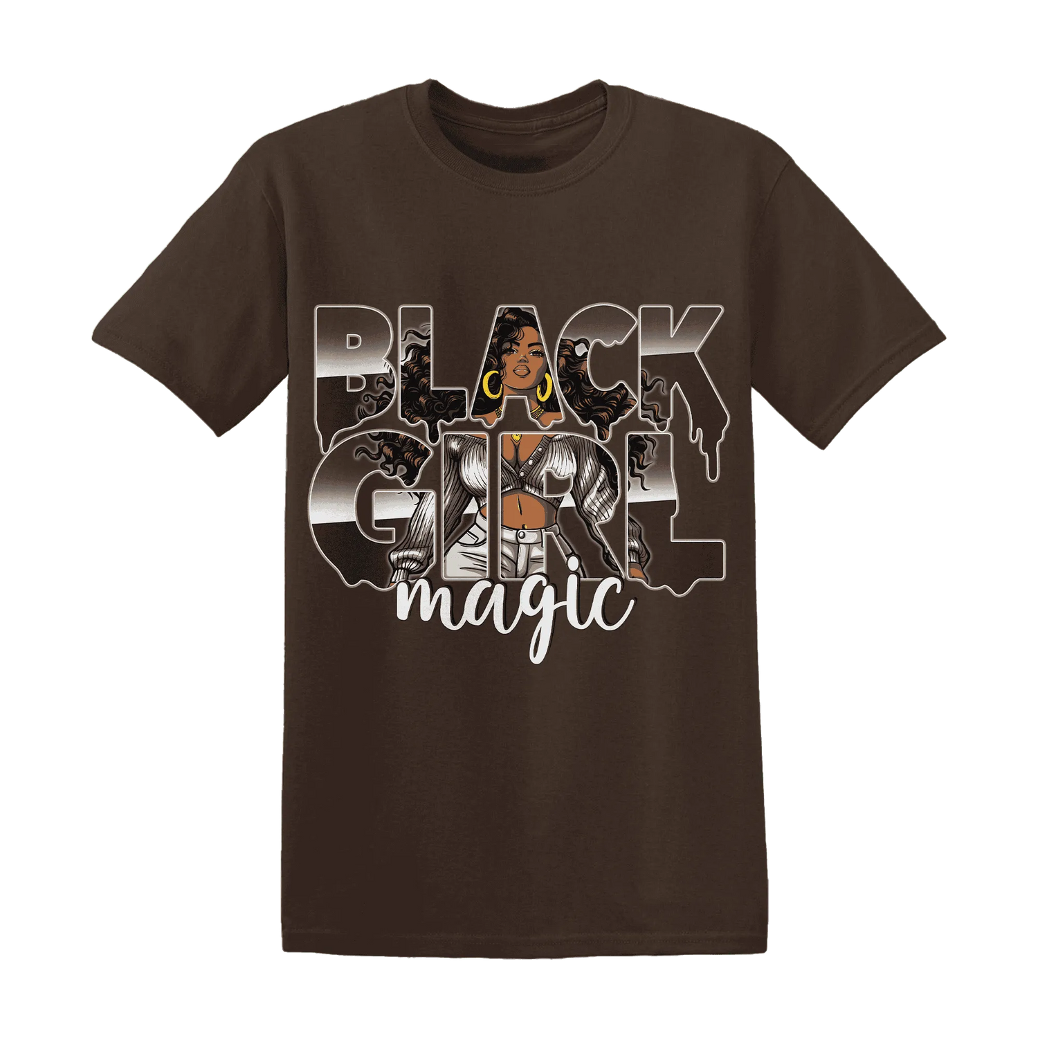 Dunk-Low-Baroque-Brown-T-Shirt-Match-Black-Girl-Magic