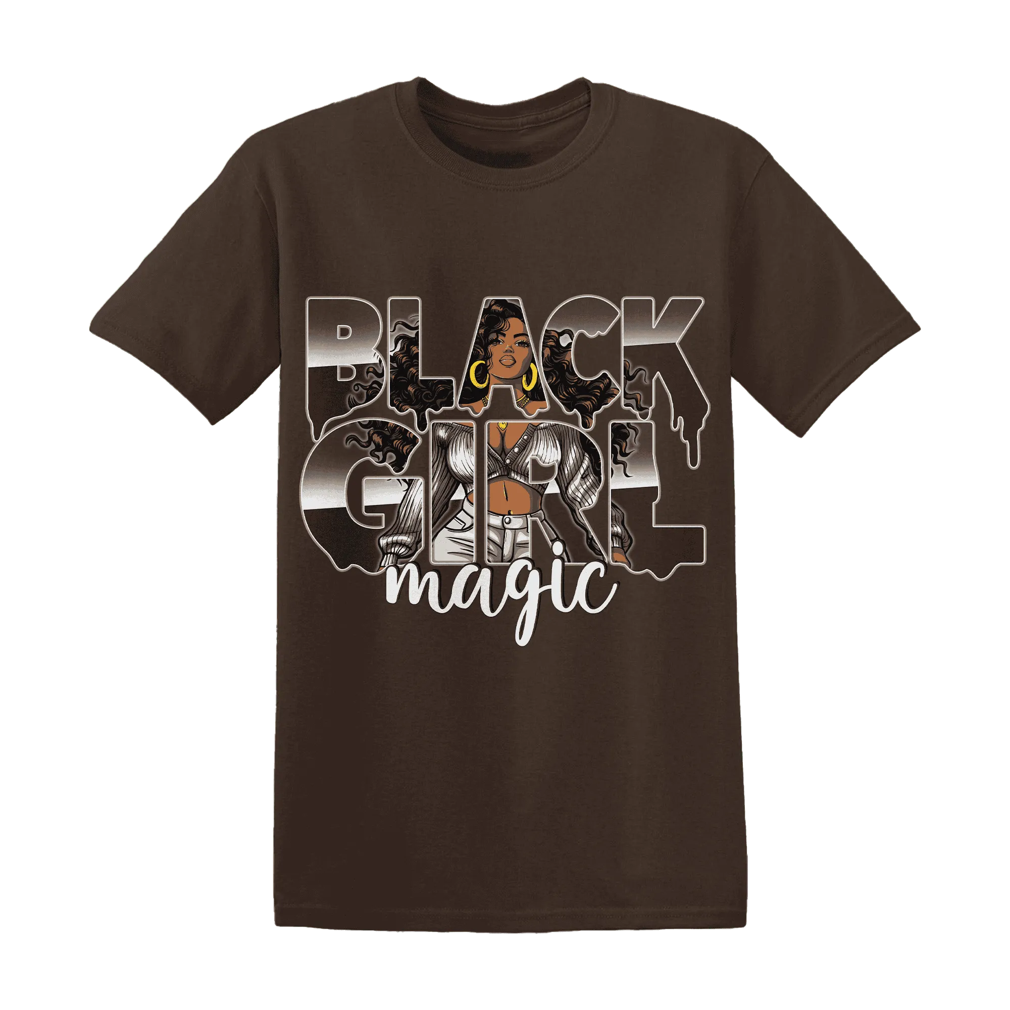 Dunk-Low-Baroque-Brown-T-Shirt-Match-Black-Girl-Magic