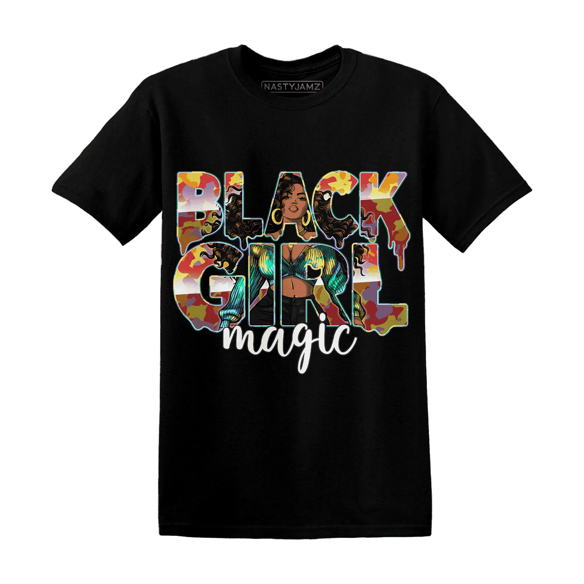 Mid-GS-Six-Championships-1s-T-Shirt-Match-Black-Girl-Magic