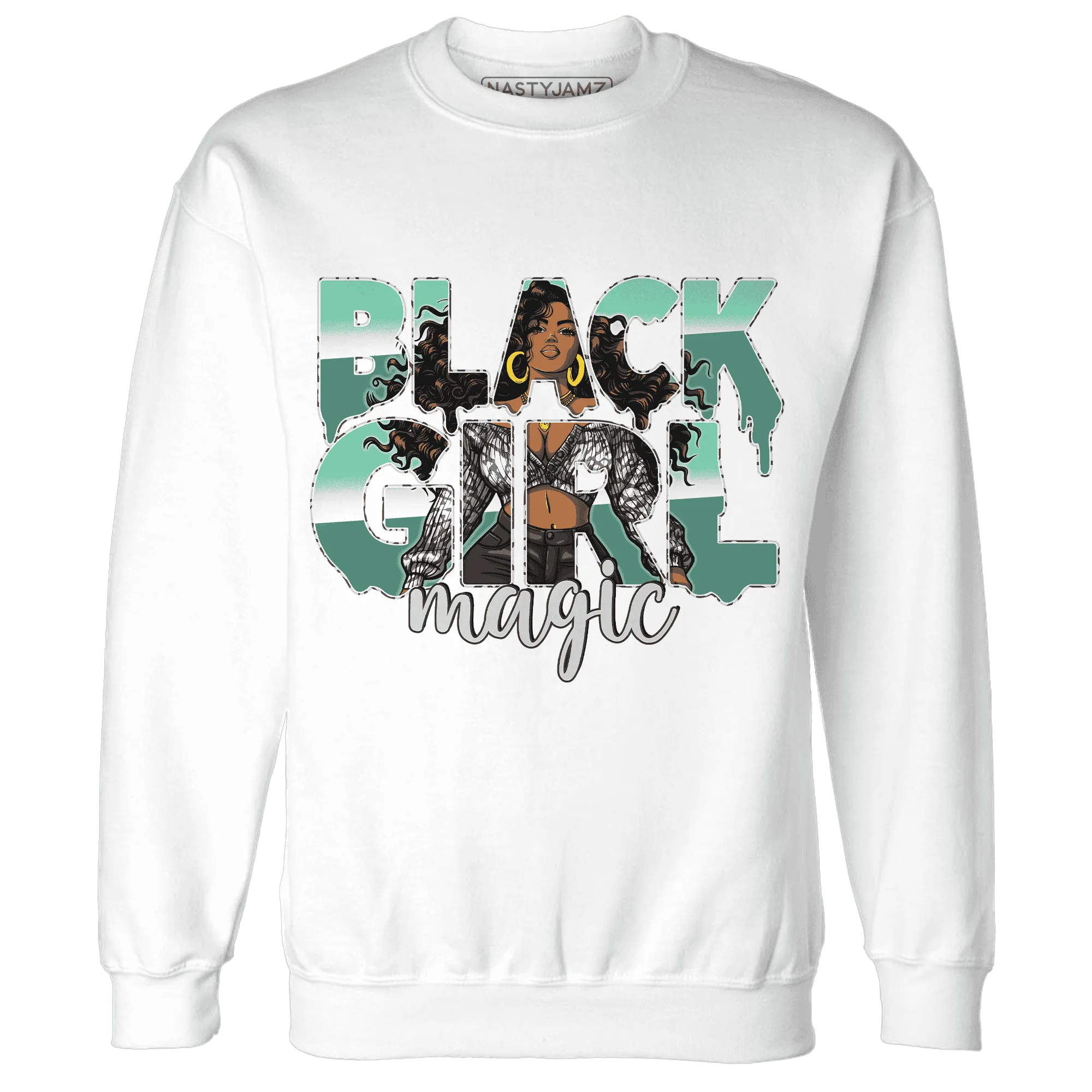Green-Glow-3s-Sweatshirt-Match-Black-Girl-Magic