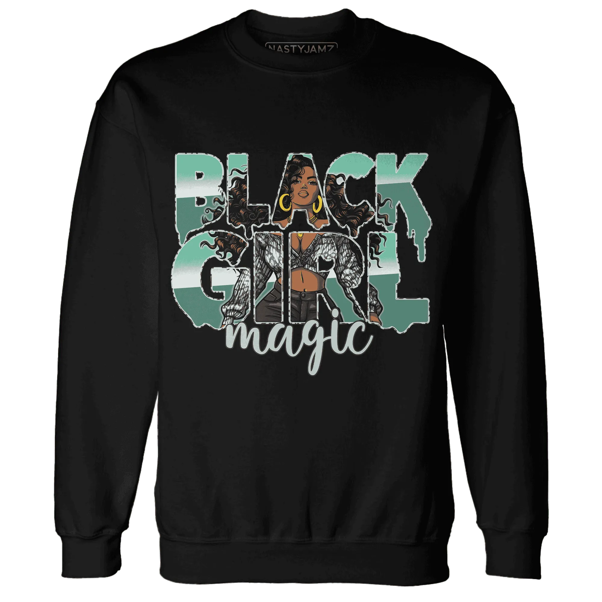 Green-Glow-3s-Sweatshirt-Match-Black-Girl-Magic