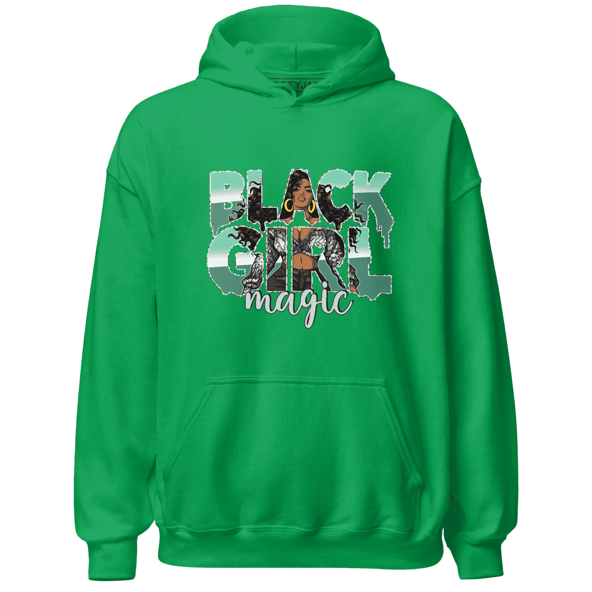 Green-Glow-3s-Hoodie-Match-Black-Girl-Magic