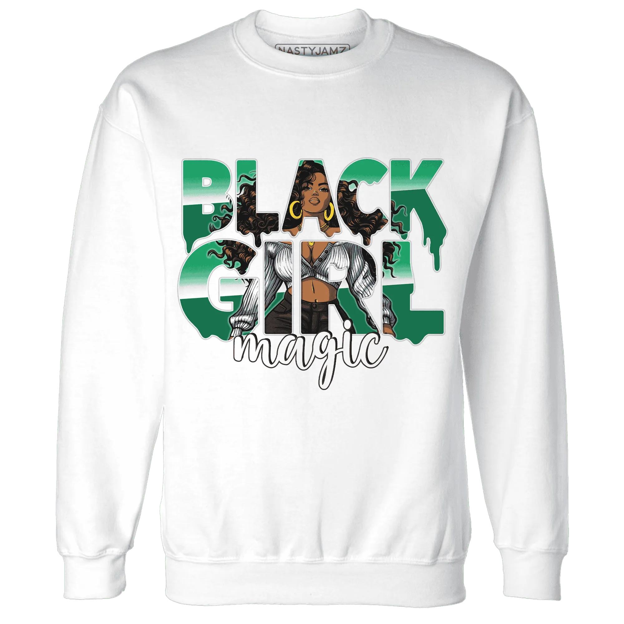 Lucky-Green-5s-Sweatshirt-Match-Black-Girl-Magic