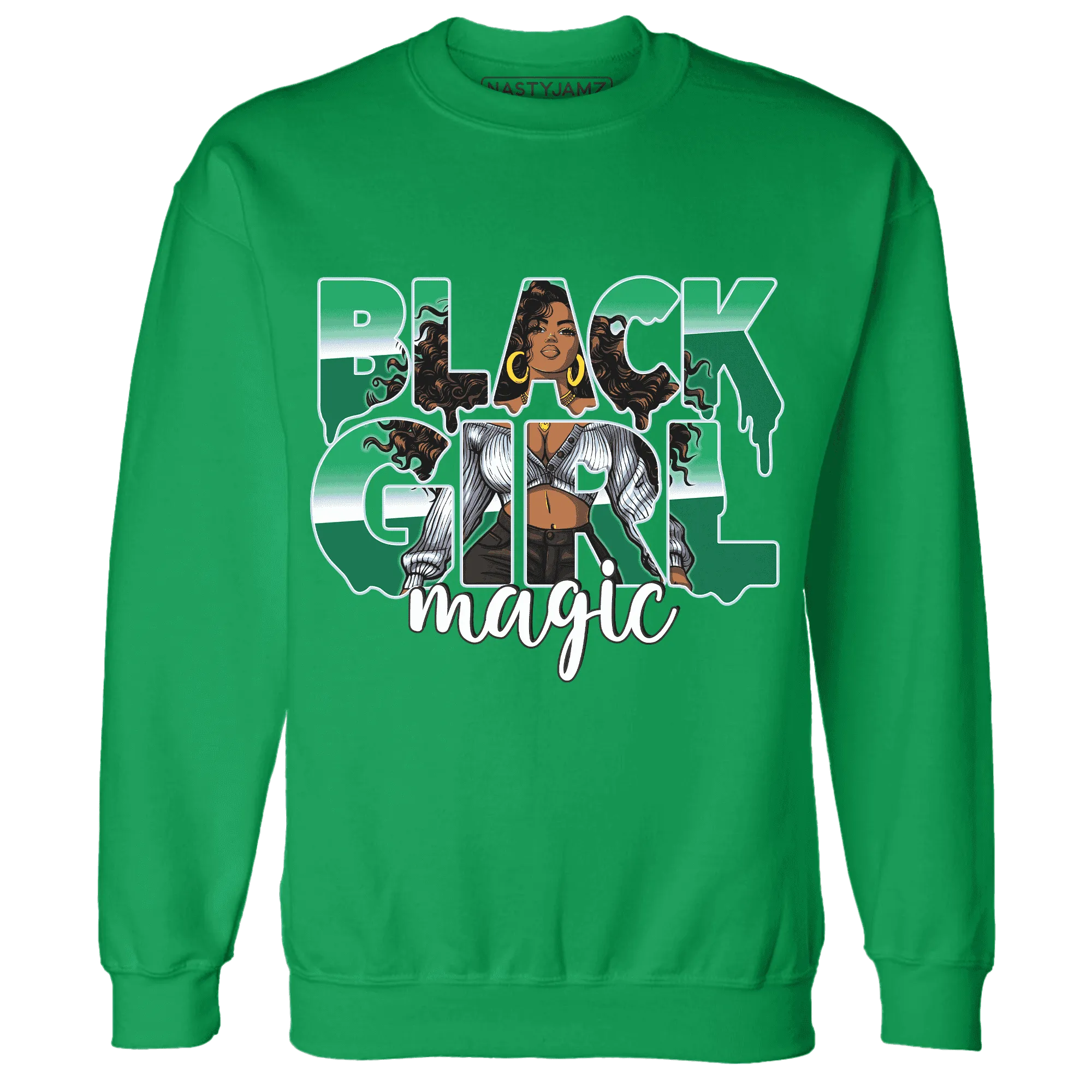 Lucky-Green-5s-Sweatshirt-Match-Black-Girl-Magic