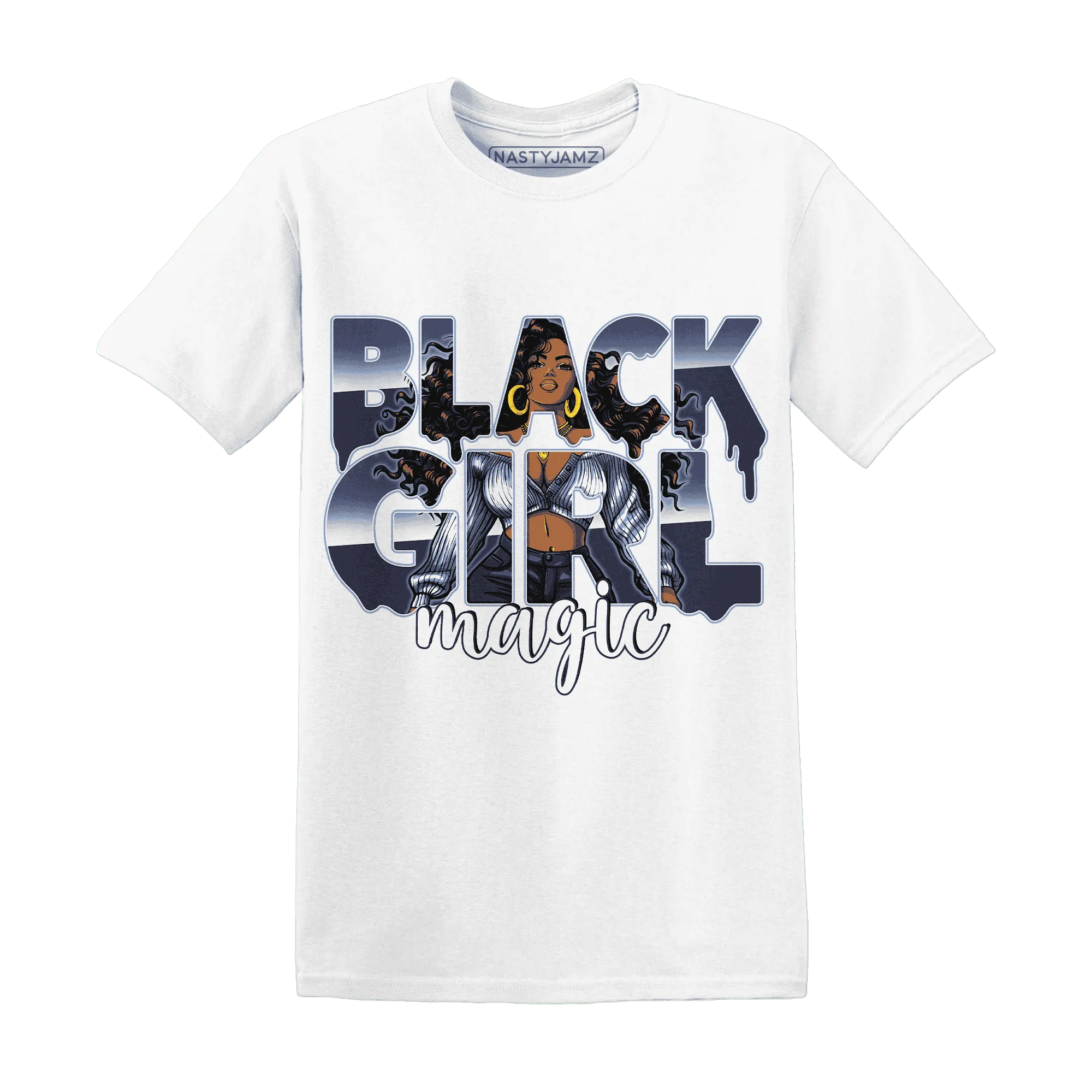 Midnight-Navy-5s-T-Shirt-Match-Black-Girl-Magic