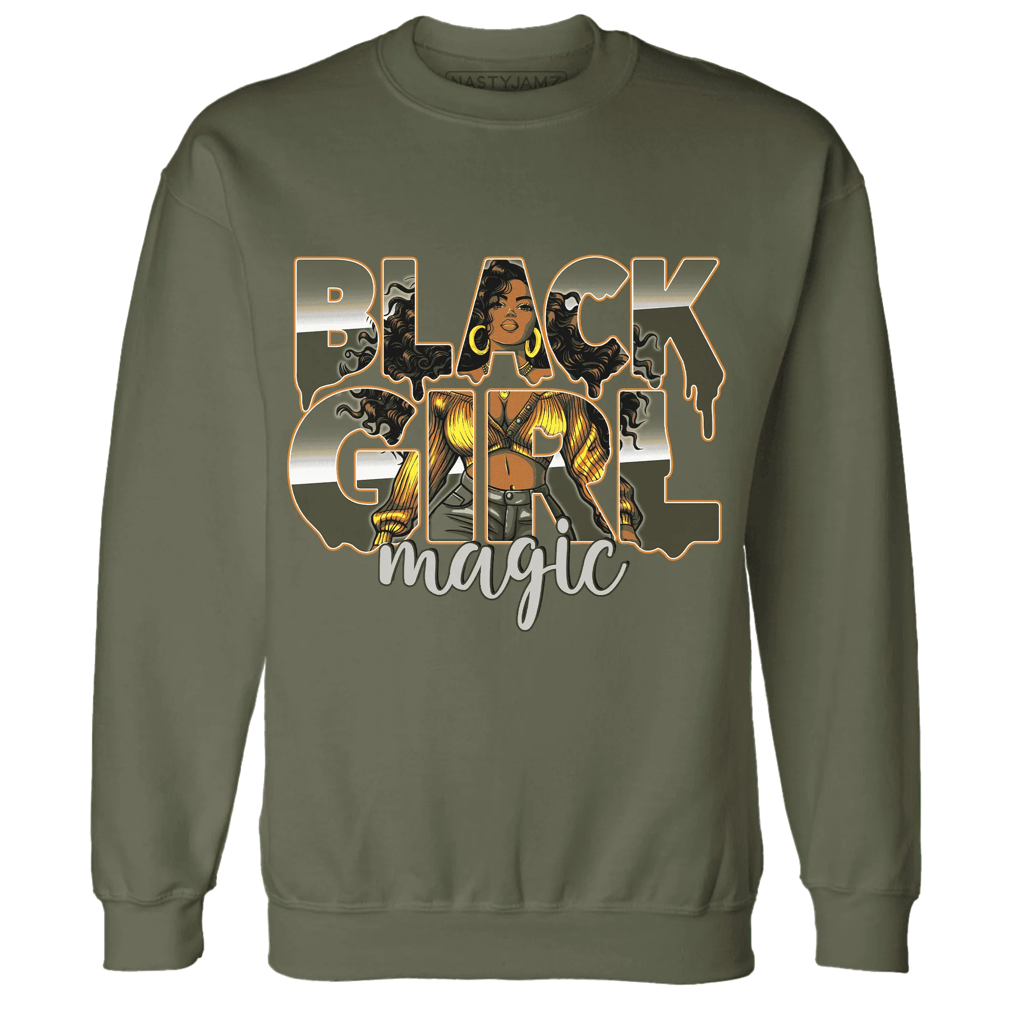 Olive-5s-Sweatshirt-Match-Black-Girl-Magic