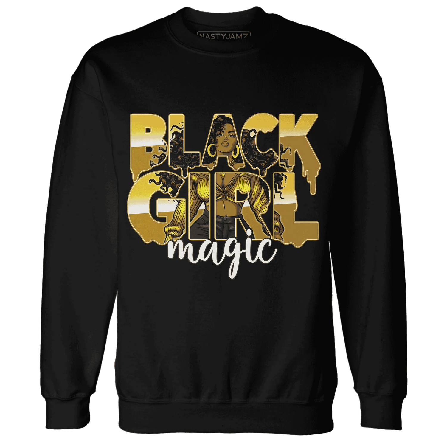Yellow-Ochre-6s-Sweatshirt-Match-Black-Girl-Magic