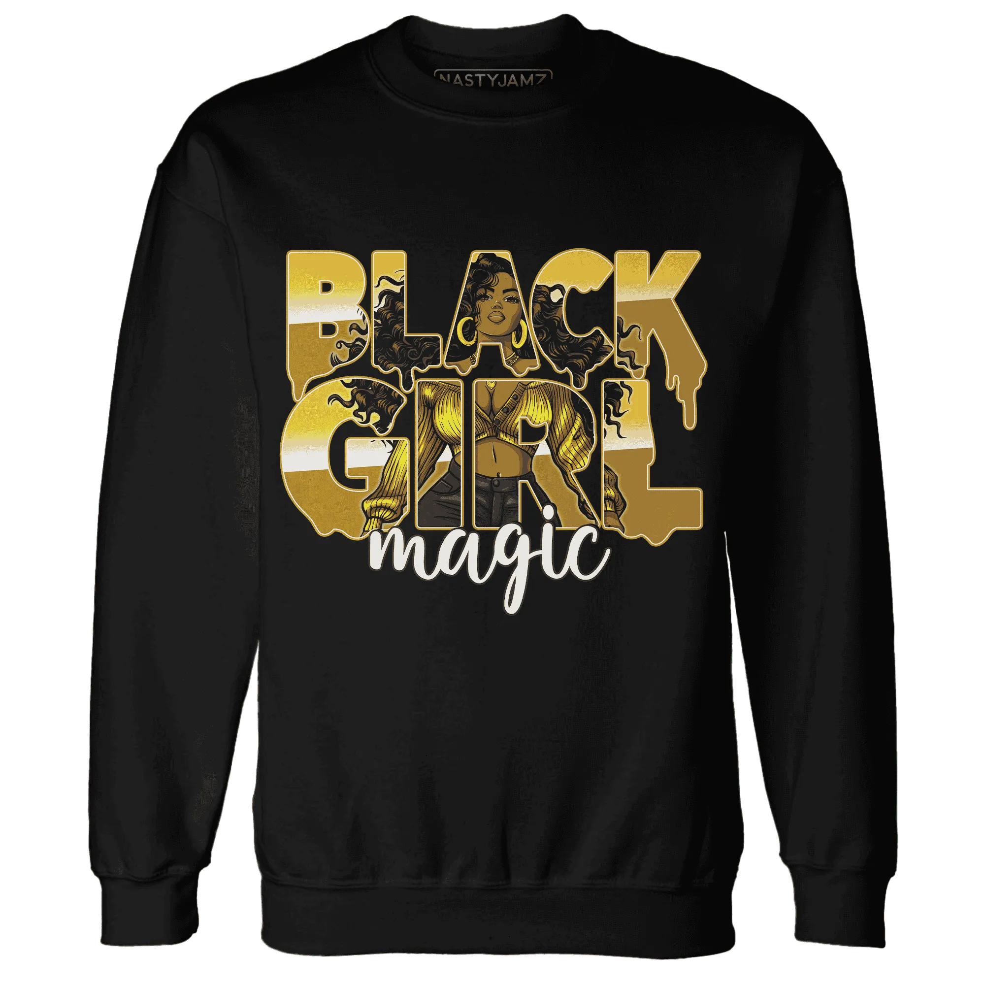 Yellow-Ochre-6s-Sweatshirt-Match-Black-Girl-Magic