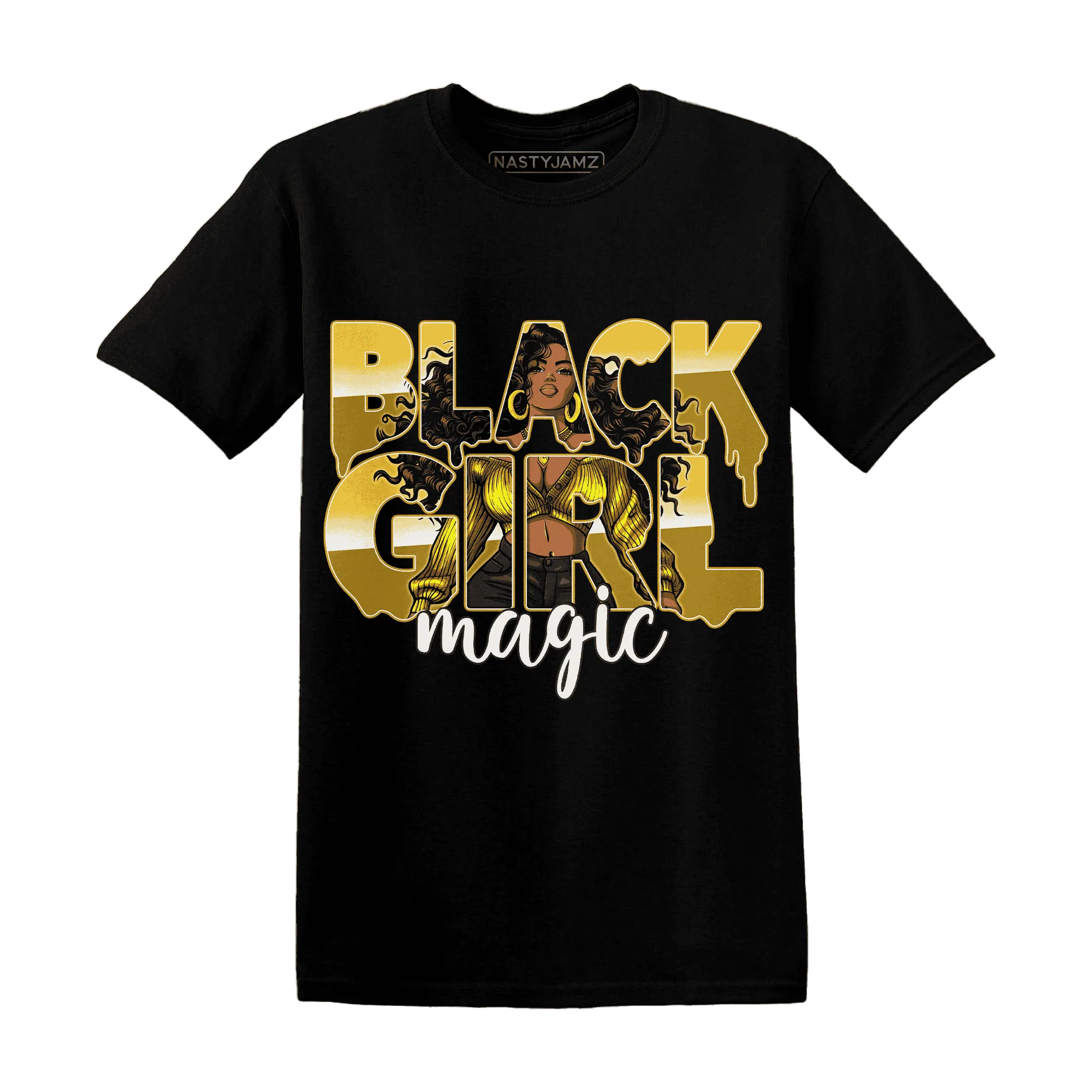Yellow-Ochre-6s-T-Shirt-Match-Black-Girl-Magic