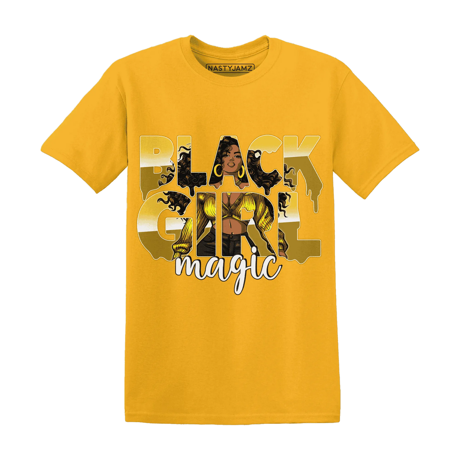 Yellow-Ochre-6s-T-Shirt-Match-Black-Girl-Magic